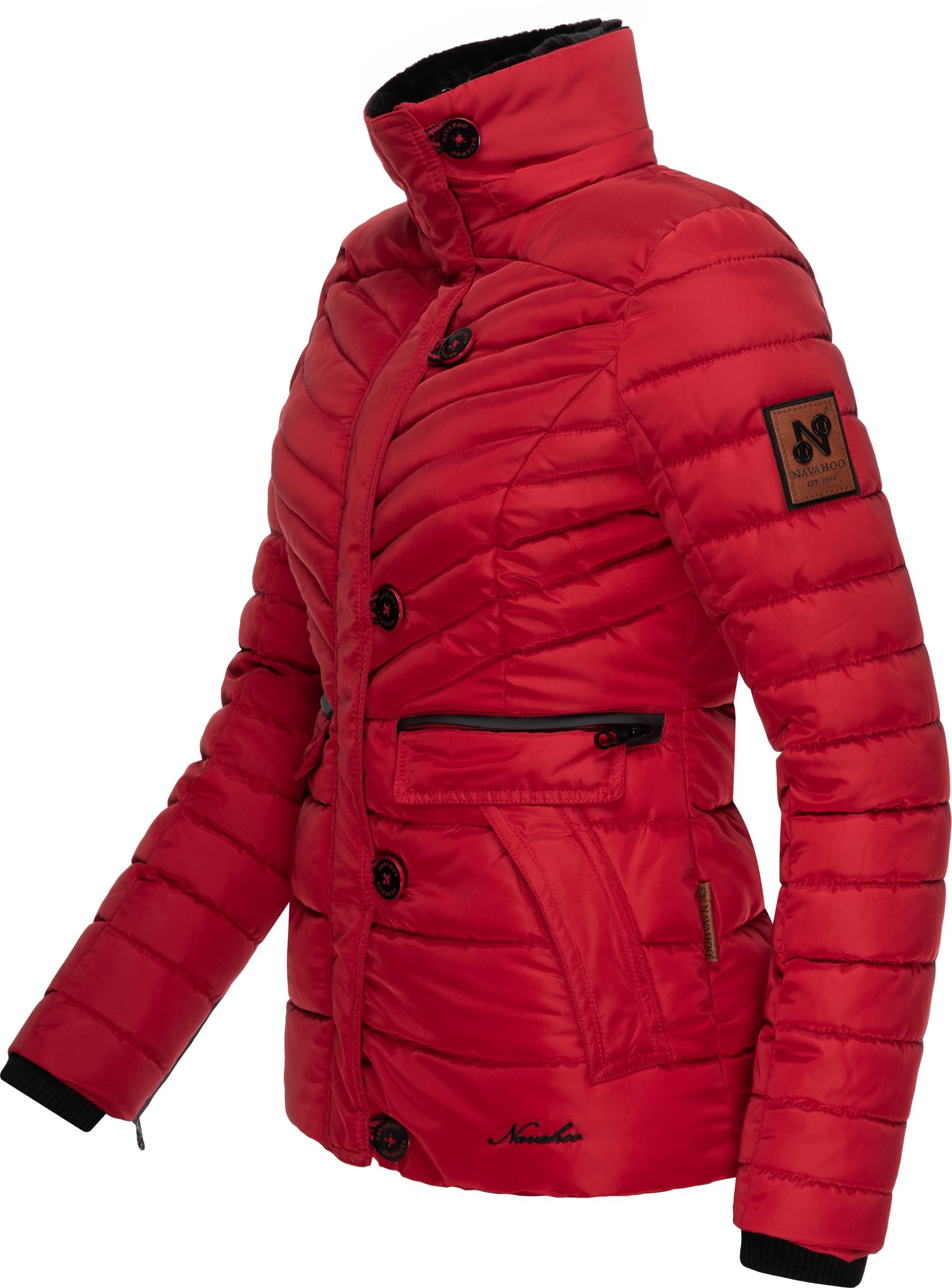 Navahoo Winterjacke »Wisteriaa«, mit Kapuze, Warm gefütterte Steppjacke mit Kunstfell-Kapuze