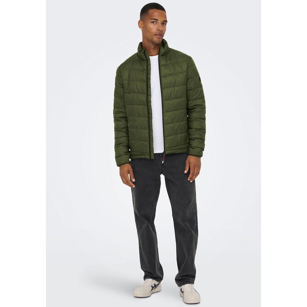 ONLY & SONS Steppjacke »CARVEN QUILTED PUFFER«, mit Stehkragen