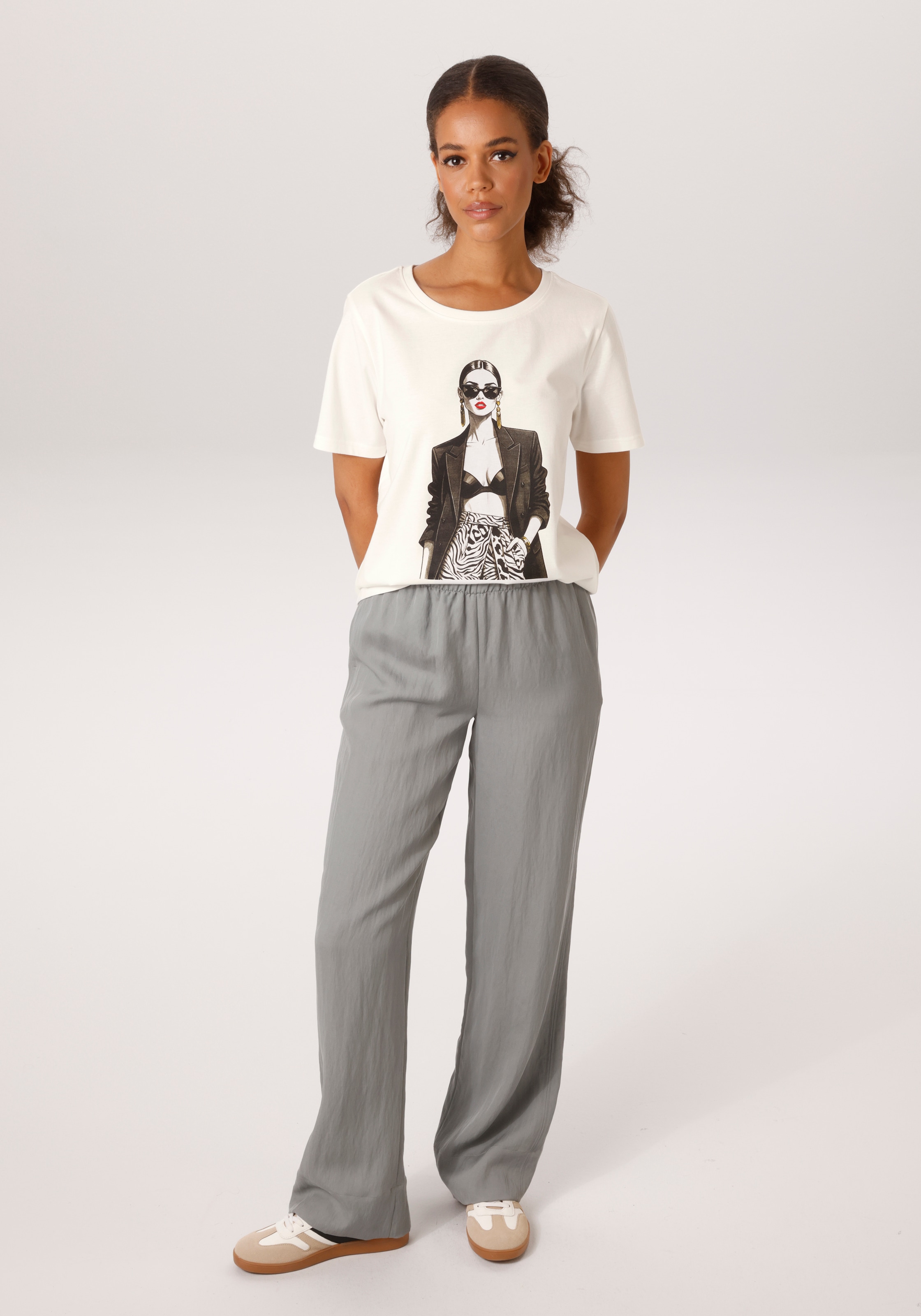 Aniston CASUAL T-Shirt mit "stylischem" Frontdruck - NEUE KOLLEKTION