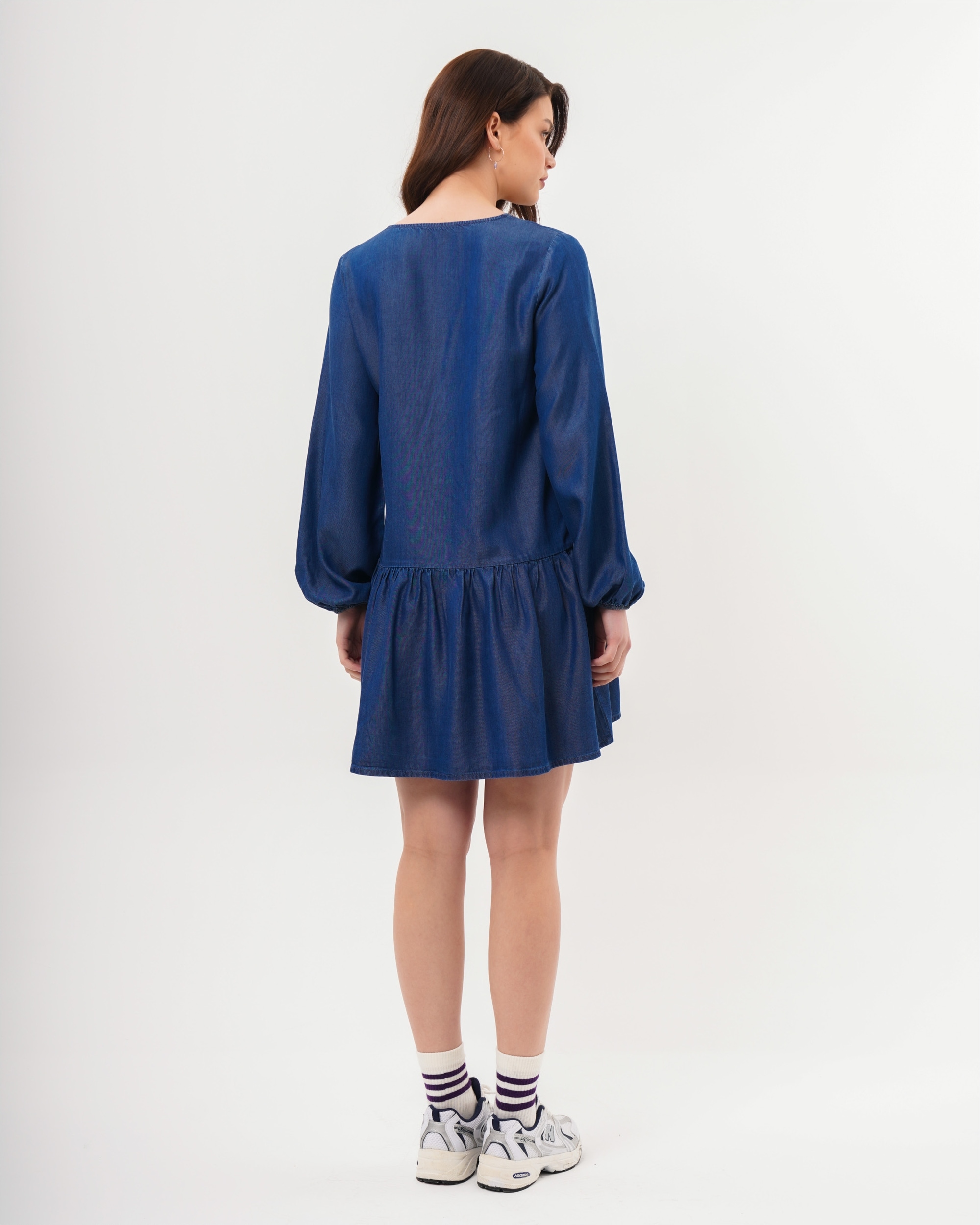 freshlions Blusenkleid »Bonnie«, mit verspielten Ballonbündchen