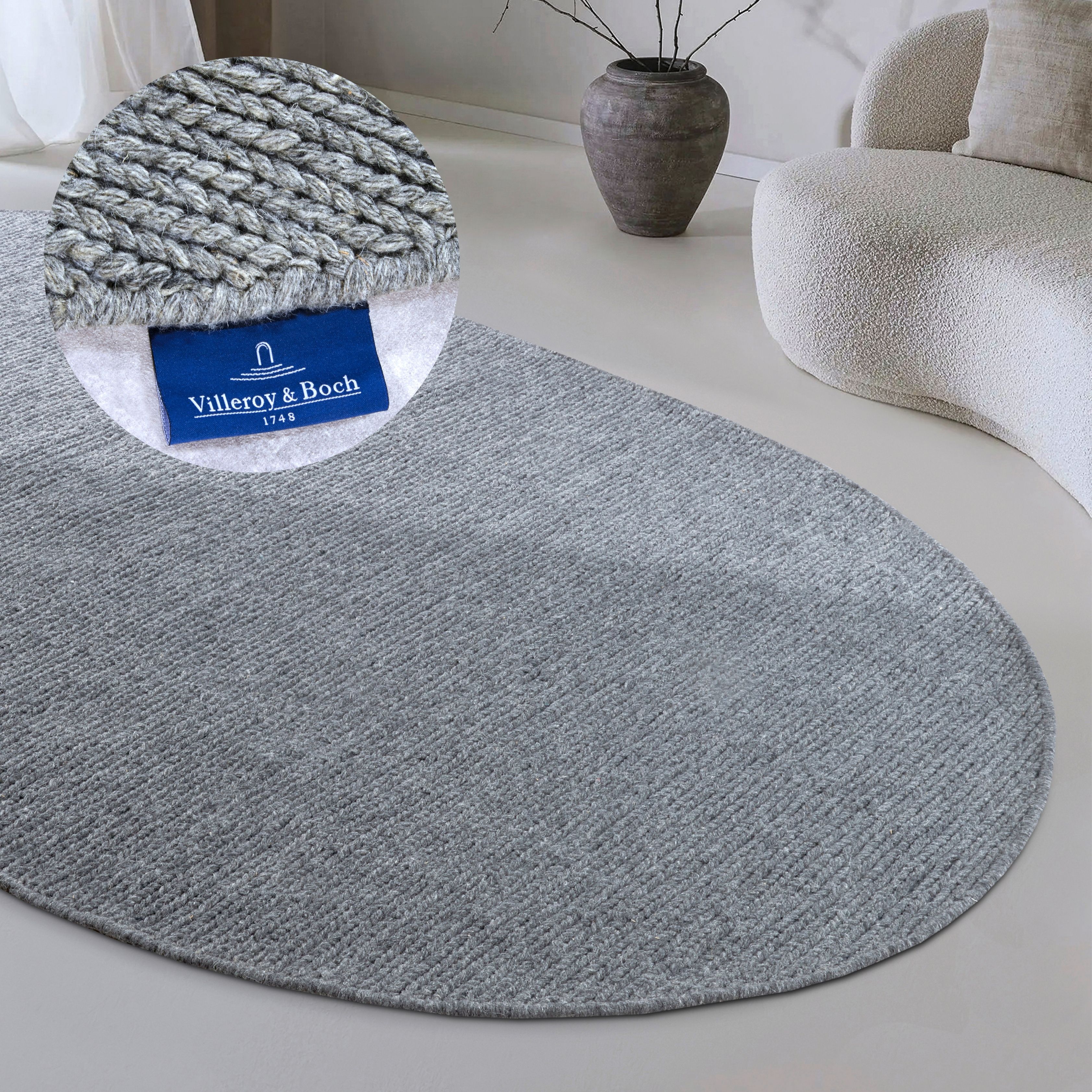 Villeroy & Boch Wollteppich "Francois" rechteckig 7 mm Höhe in rund, oval, Läufer, handgewebt, Wolle, Wohnzimmer, Schlafzimmer