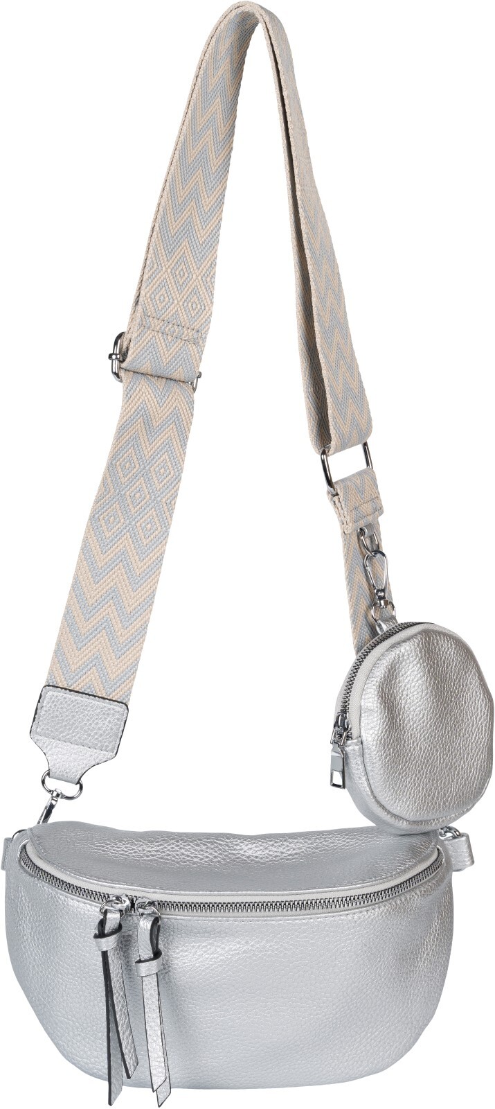 styleBREAKER Umhängetasche "2-Teiliges Set Halbmond Crossbody Bag"