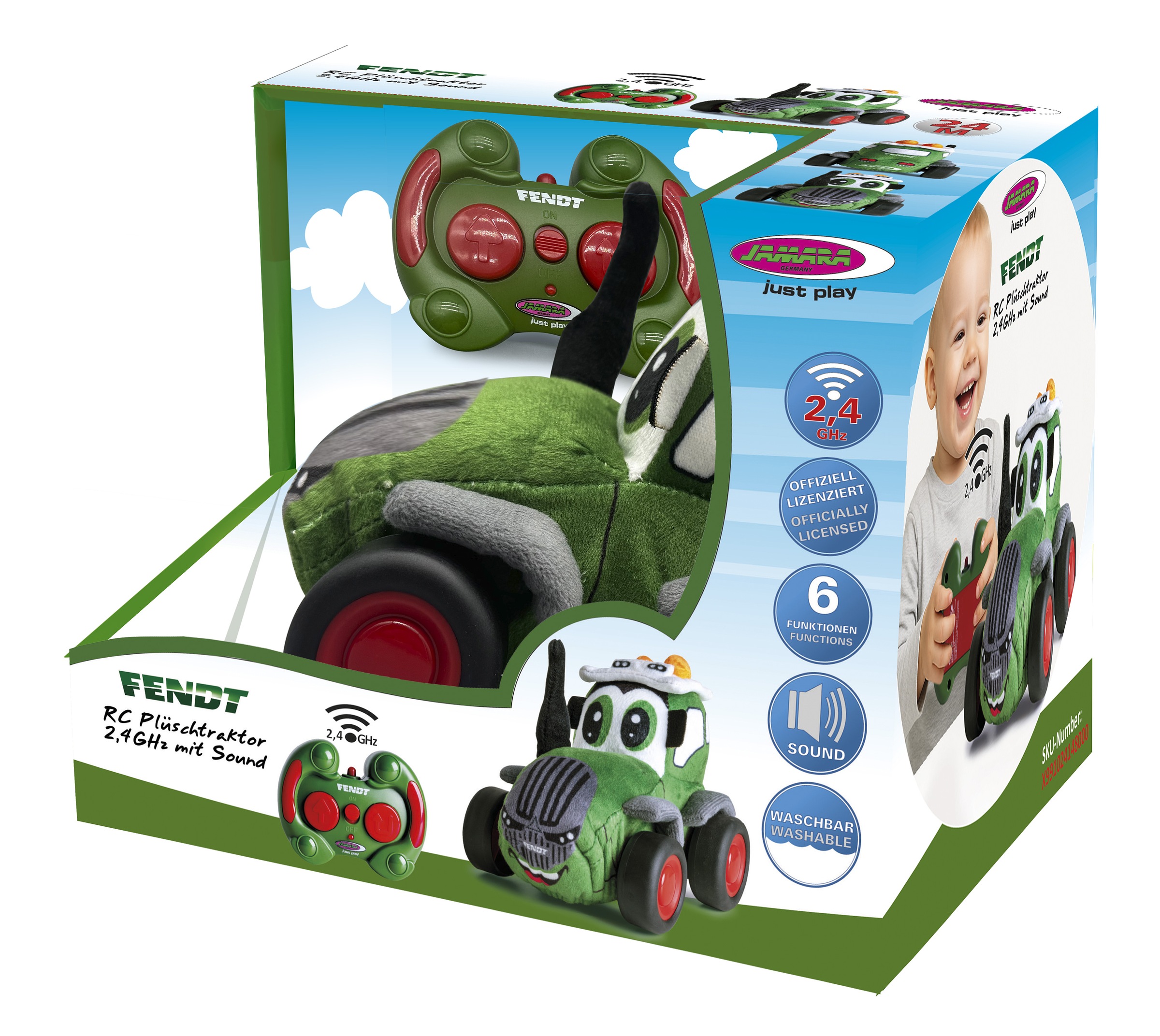 Jamara RC-Traktor »Fendt RC Plüschtraktor 2,4GHz mit Sound«