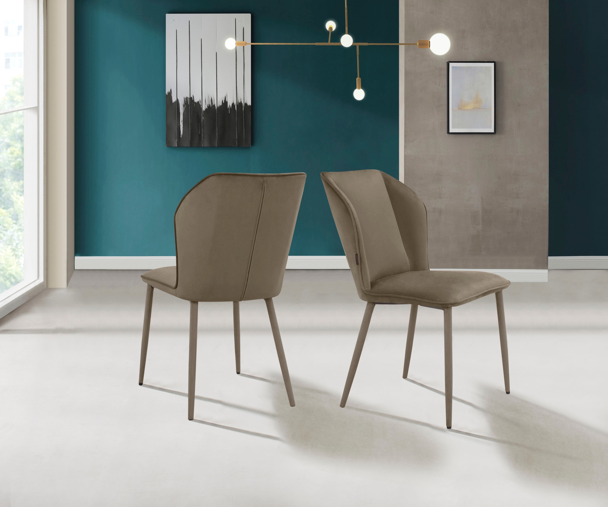 INOSIGN Esszimmerstuhl "Koa" () 2 Stk.in Velourstoff, mit Sitz und Rücken g günstig online kaufen