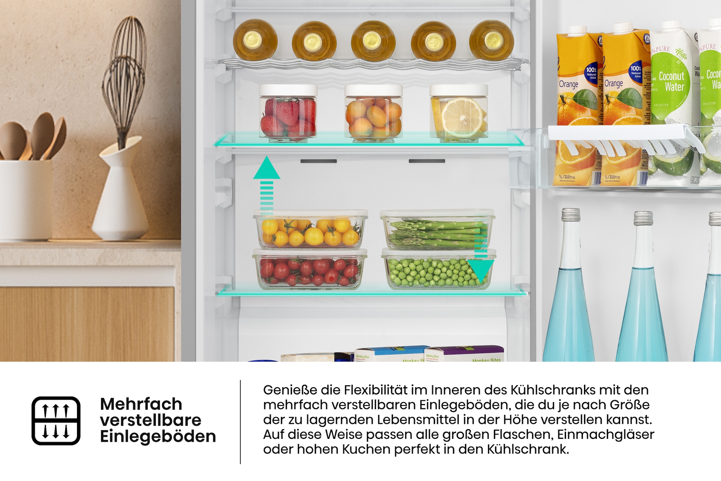 Hisense Kühlschrank »RL3N319NEIC« 172 cm hoch 59,5 cm breit MultiAirFlow-System