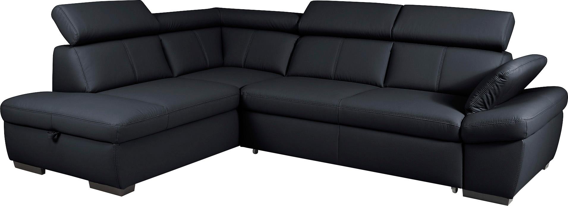 exxpo - sofa fashion Ecksofa »Salerno, klassisch modernes Funktionssofa, hoher Sitzkomfort, L-Form«, inkl. Kopf- und Armteilverstellung, wahlweise mit Bettfunktion
