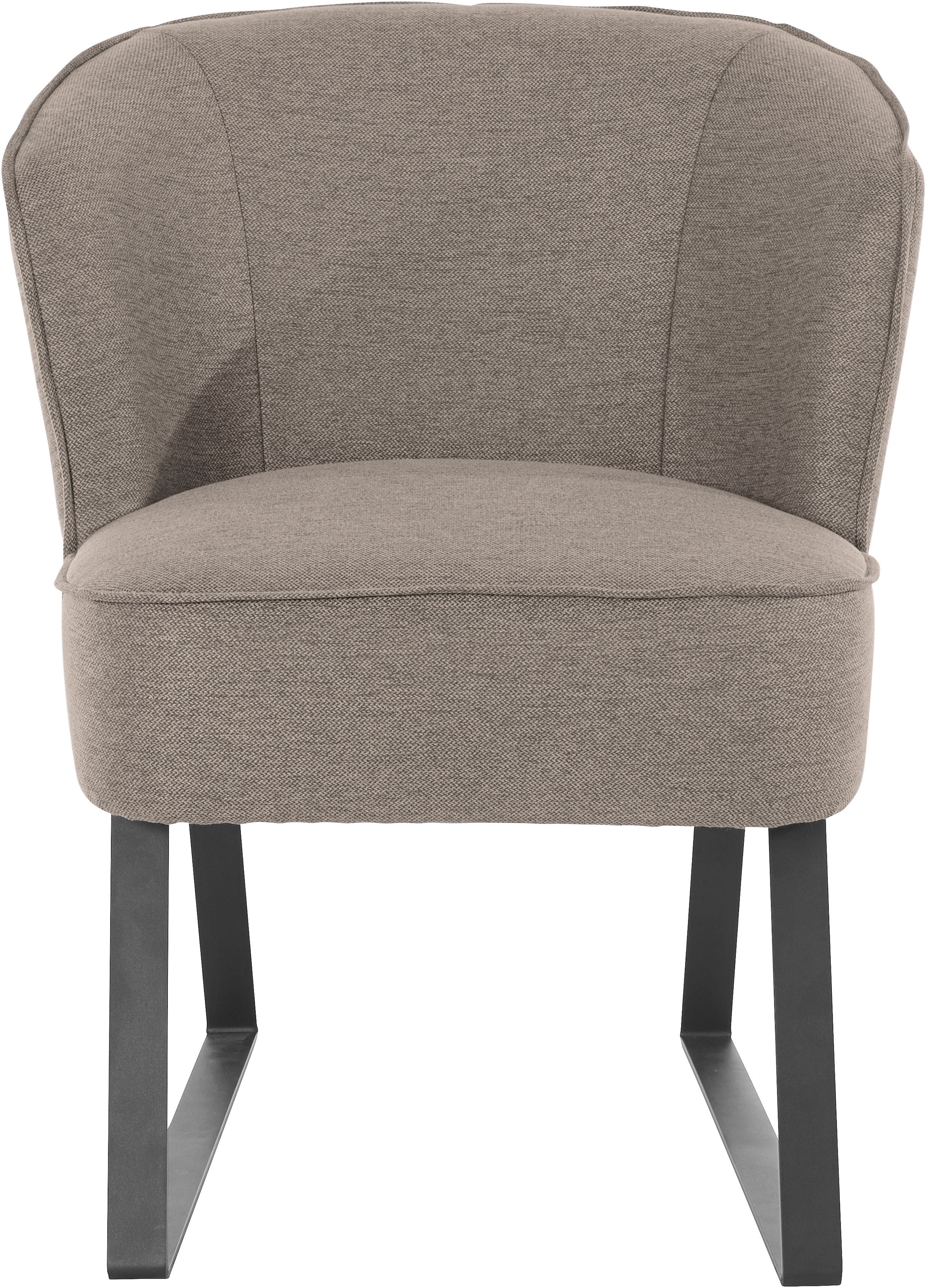 exxpo - sofa fashion Sessel "Americano", mit Keder und Metallfüßen, Bezug in verschiedenen Qualitäten, 1 Stck.