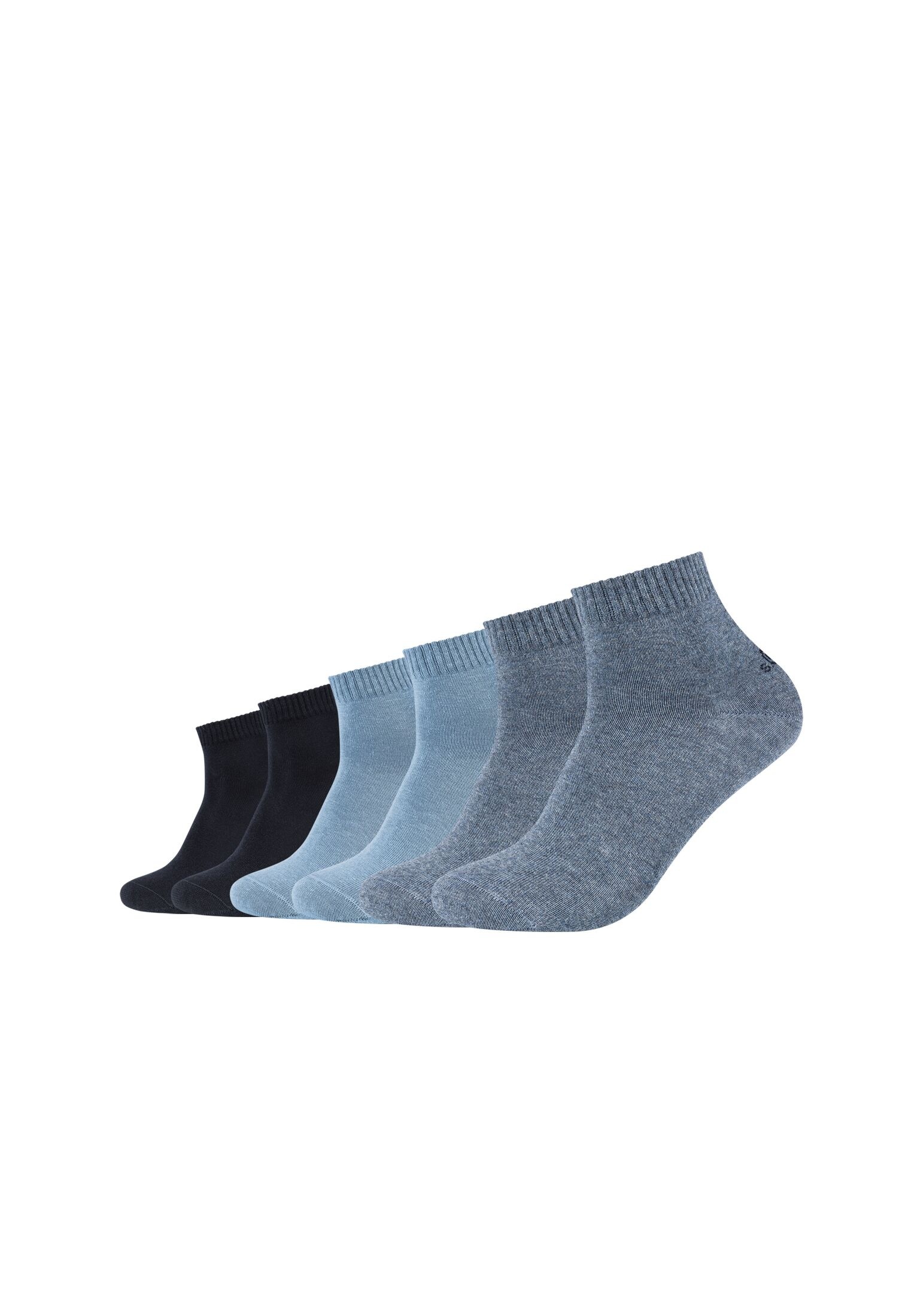 S.OLIVER Damen Kurzsocken "6er Pack", Gr. 39, blau, 76% Baumwolle, 23% Polyamid, 1% Elasthan, uni, Socken