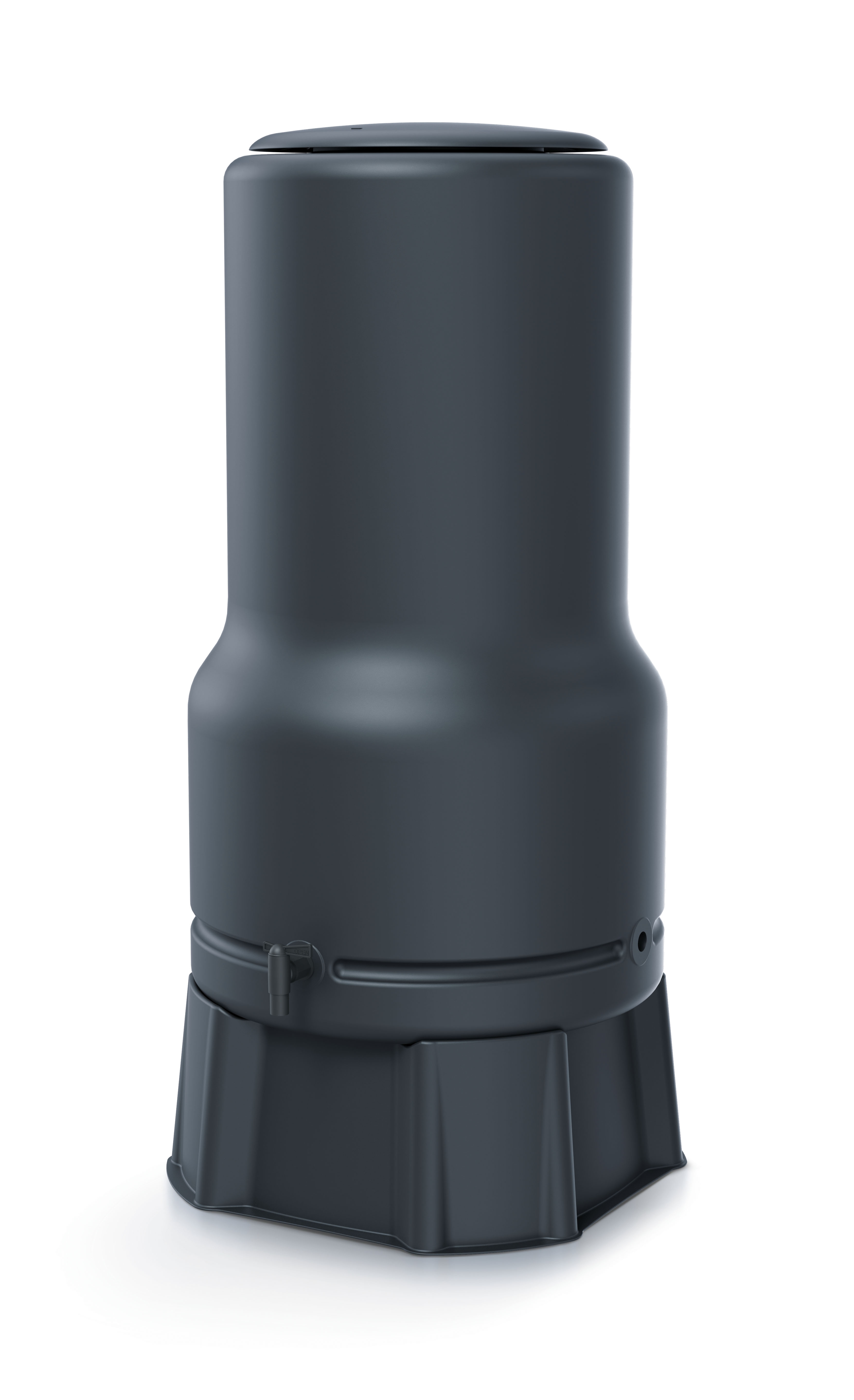 Regentonne PROSPERPLAST, H:127cm Ø:58cm, grau, Polyethylen, Garten, Regentonnen, "Aquabell"