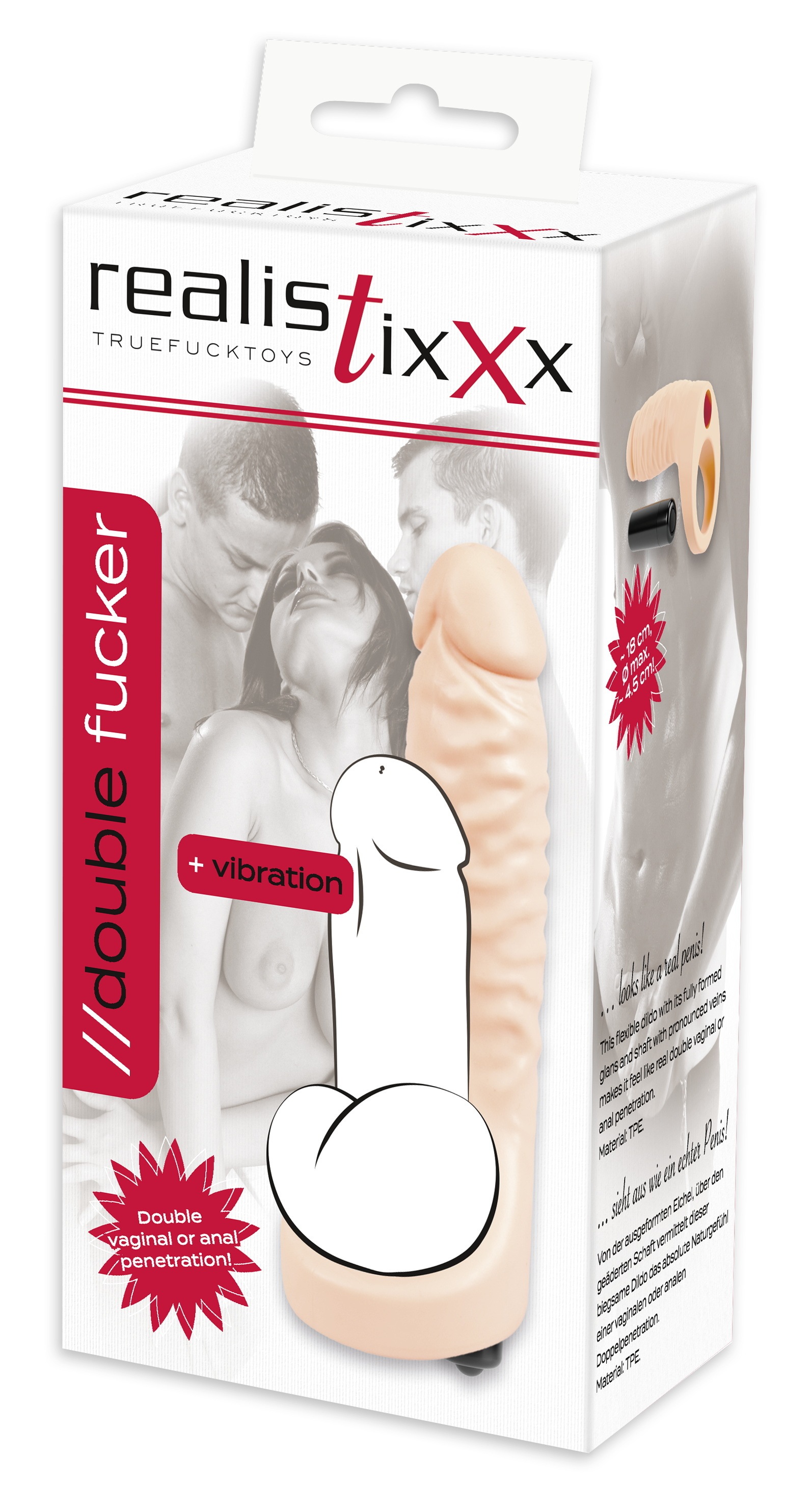 Realistixxx Vibrator »Naturvibrator Double Fucker + Vibration«