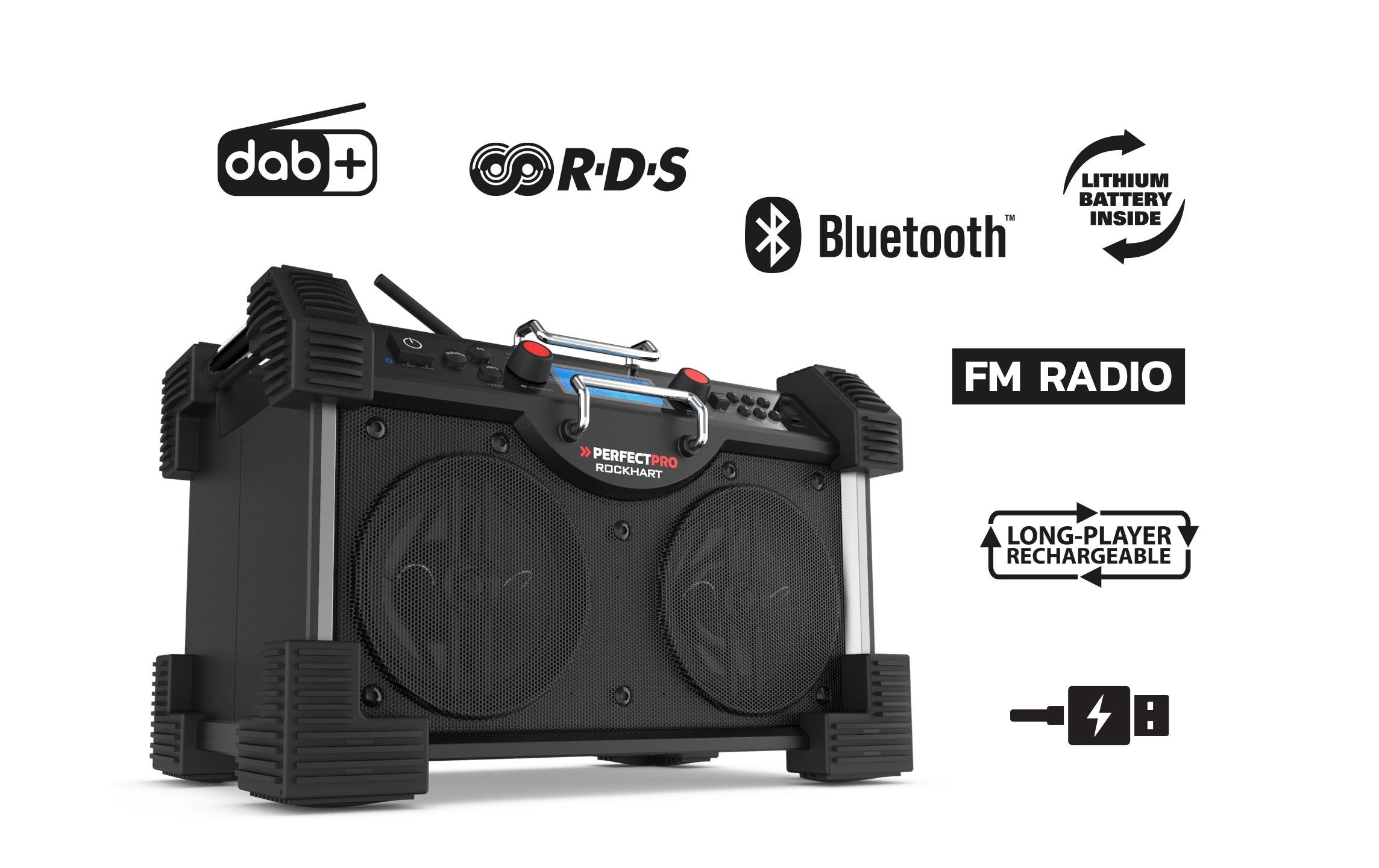PerfectPro Digitalradio (DAB+) »ROCKHART« ( ) Display, Equalizer, Senderspeicher