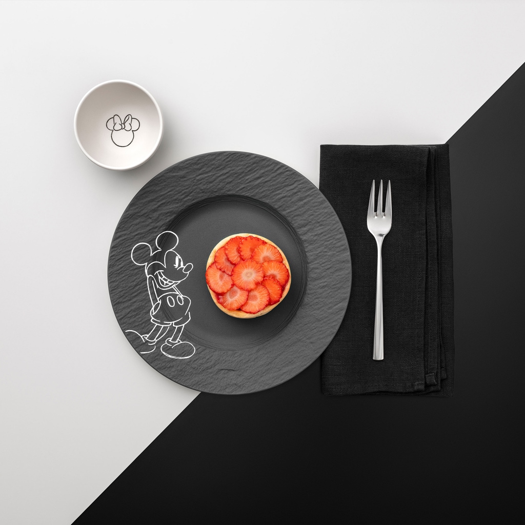 Villeroy & Boch Dipschale »Dipschalen Manufacture Rock Blanc - Mickey Mouse ø 7,7 cm 6er Set weiß« 6 Spülmaschinenfest, Mikrowellensicher