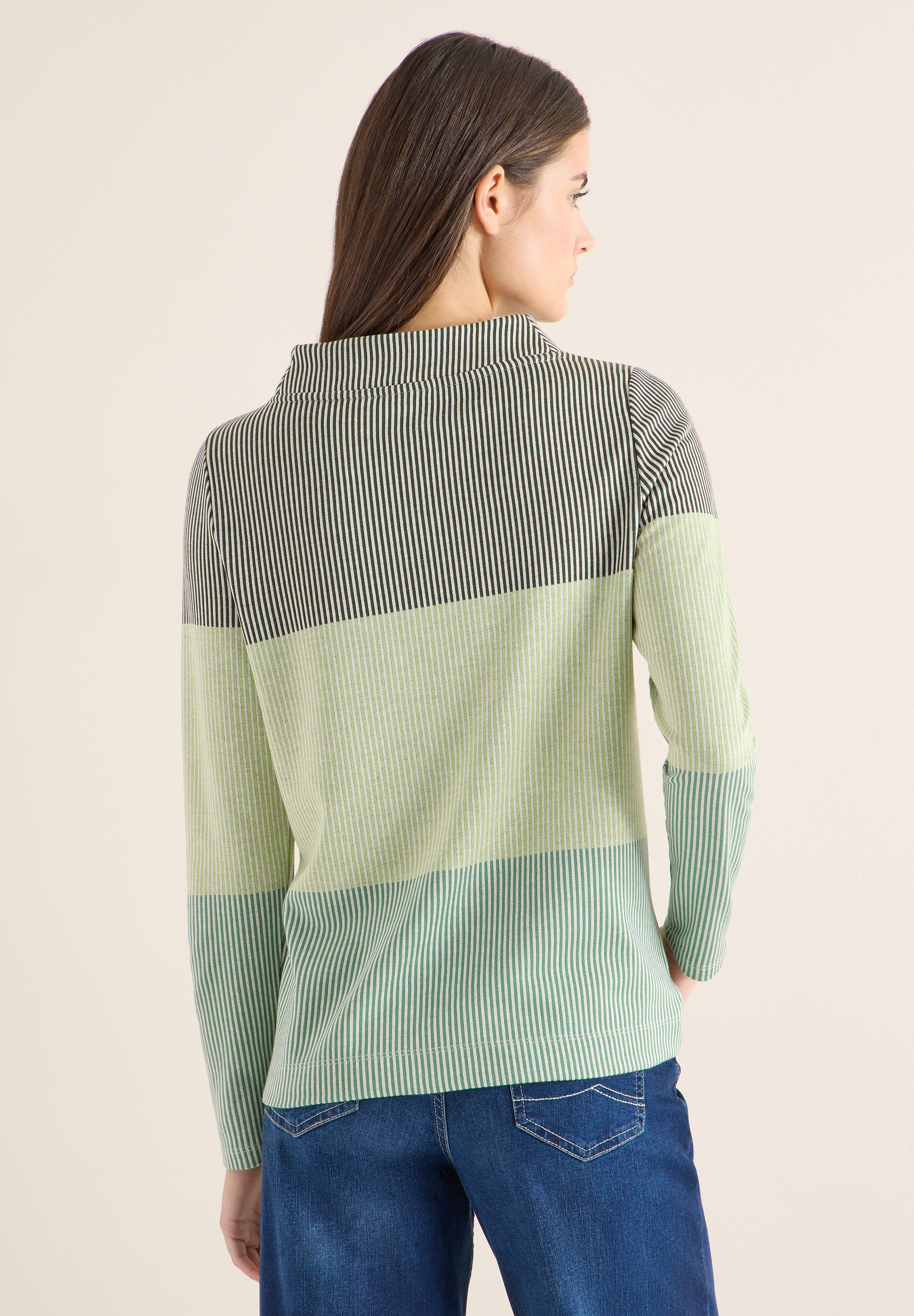 Cecil Langarmshirt im Colourblock-Style günstig online kaufen