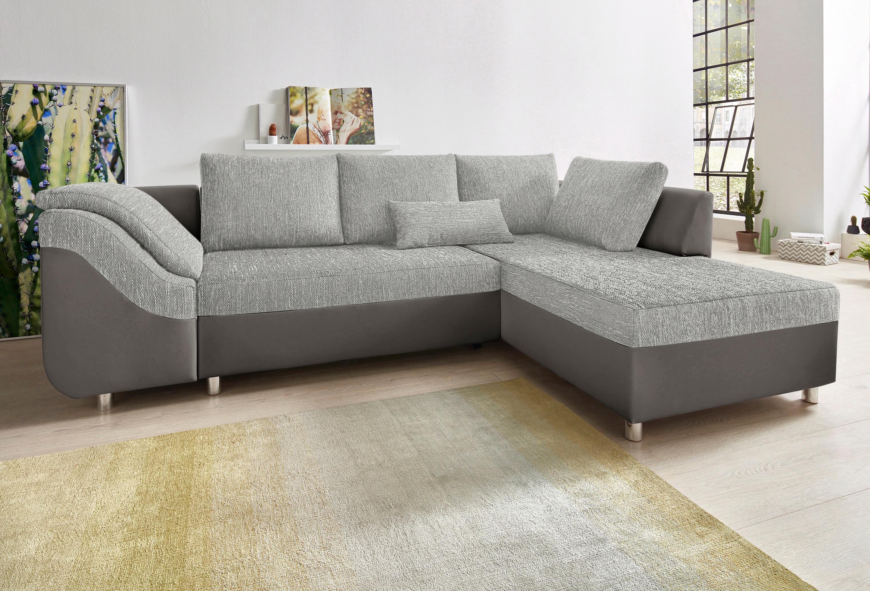 COLLECTION AB Ecksofa "Sally L-Form, B: 256 cm" 1 Zierkissen, optional Schlaffunktion & Bettkasten