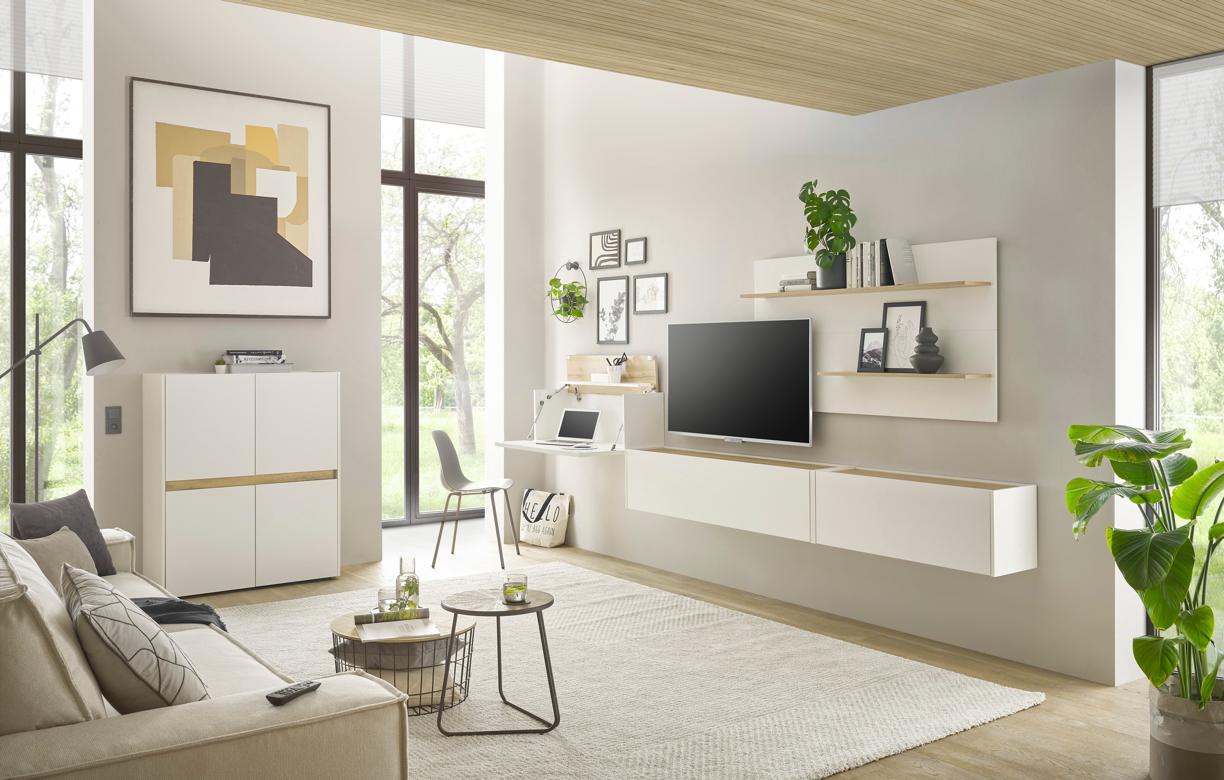 INOSIGN Büromöbel-Set »CiTY/GiRON«, (Set, 5 tlg.), Home Office, Wandsekretär