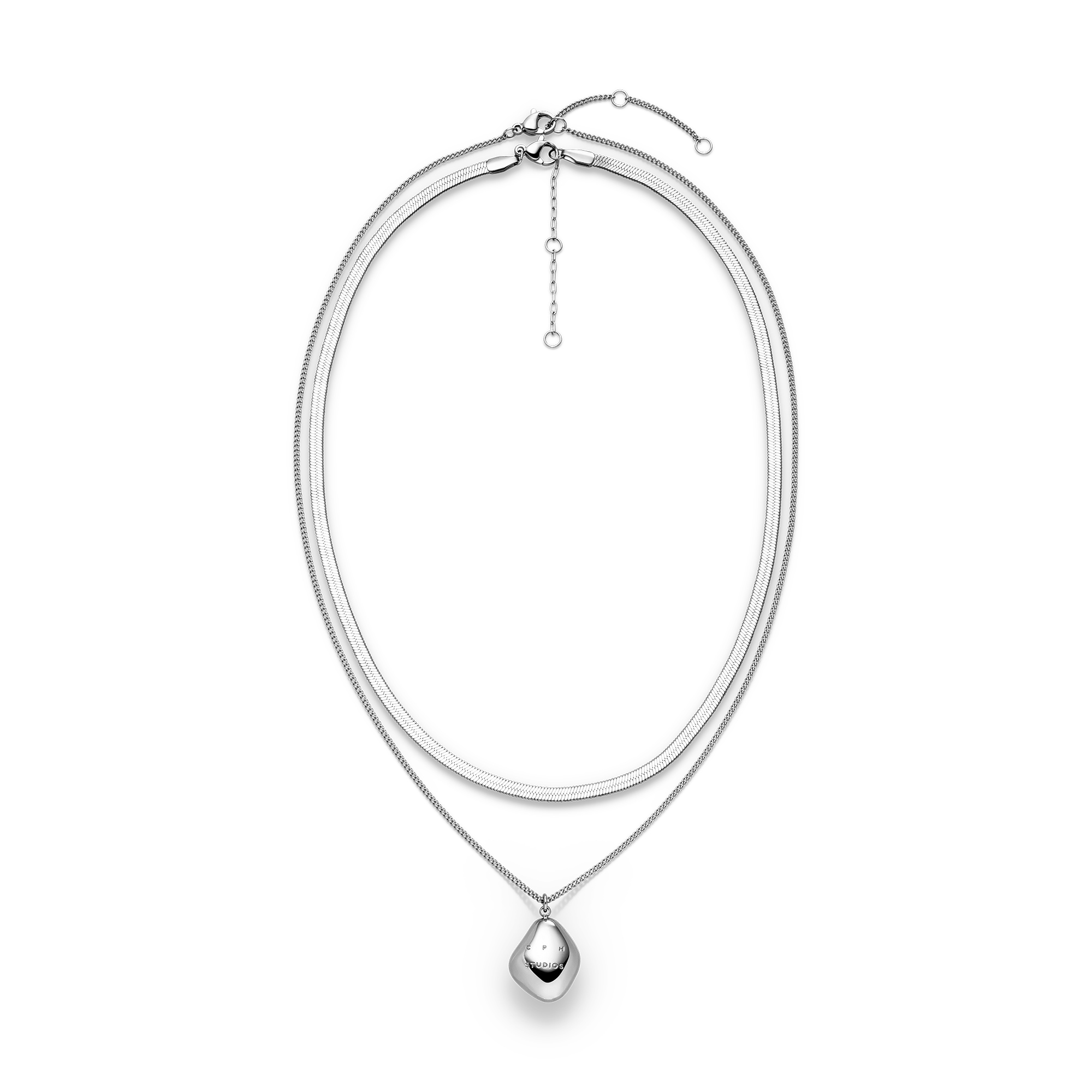 Copenhagen Studios Edelstahlketten-Set »Schmuck Geschenk Edelstahl Halskette Organics«