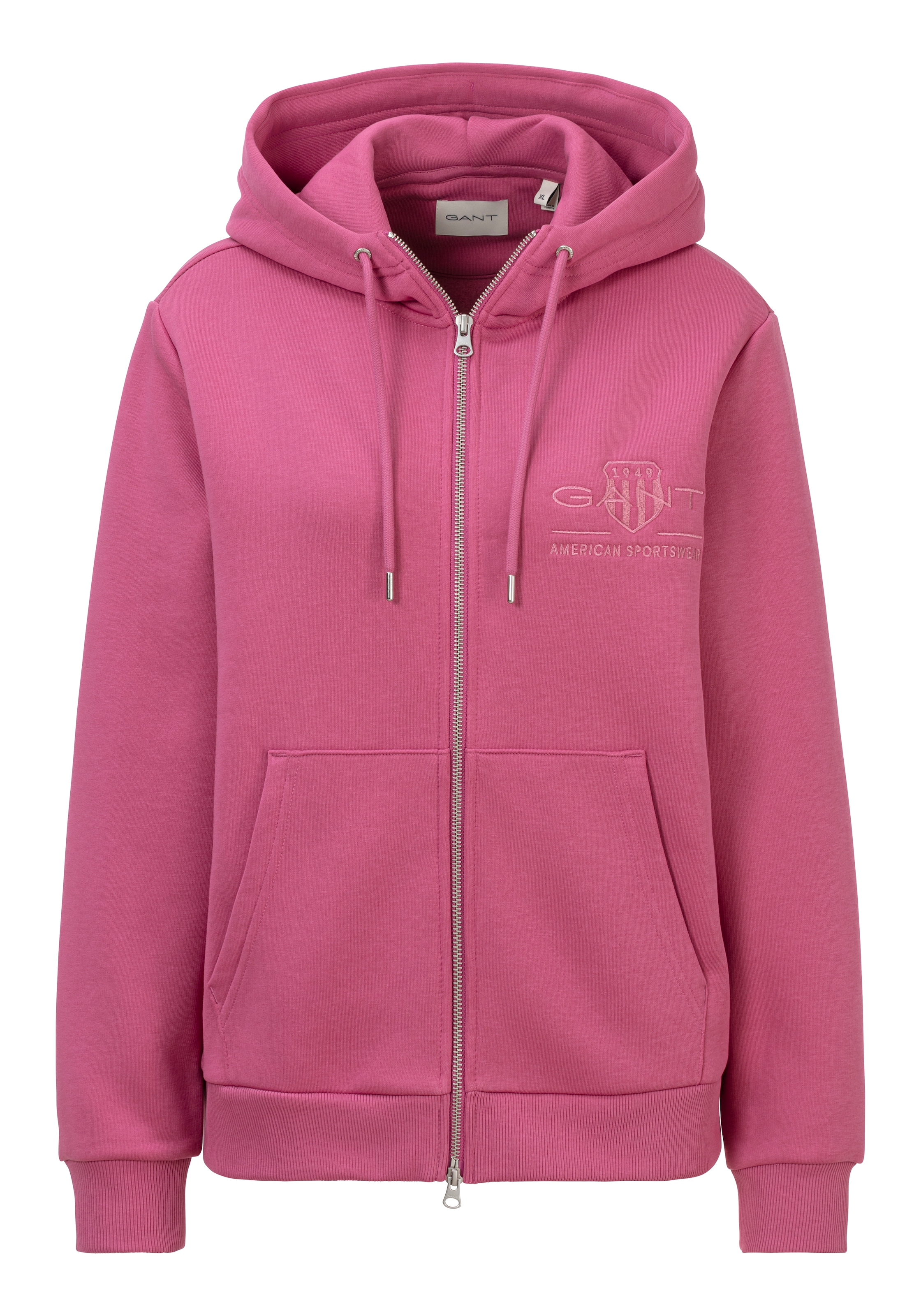 Gant Kapuzensweatjacke "REG TONAL SHIELD ZIP HOODIE", mit Logostickerei auf günstig online kaufen