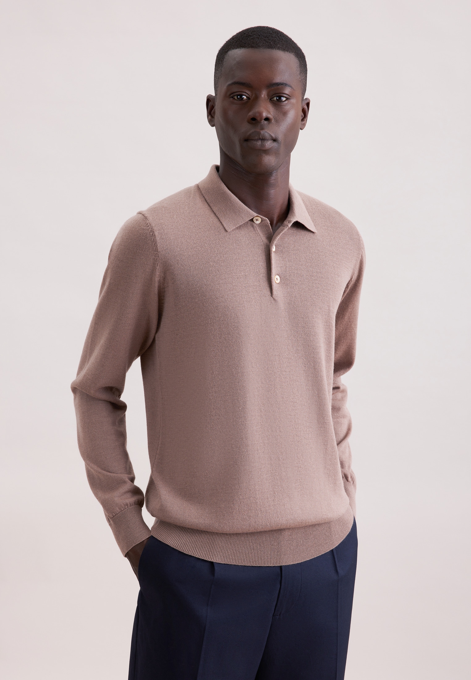 seidensticker Polokragenpullover "Schwarze Rose" 1/1 Kragen Uni günstig online kaufen