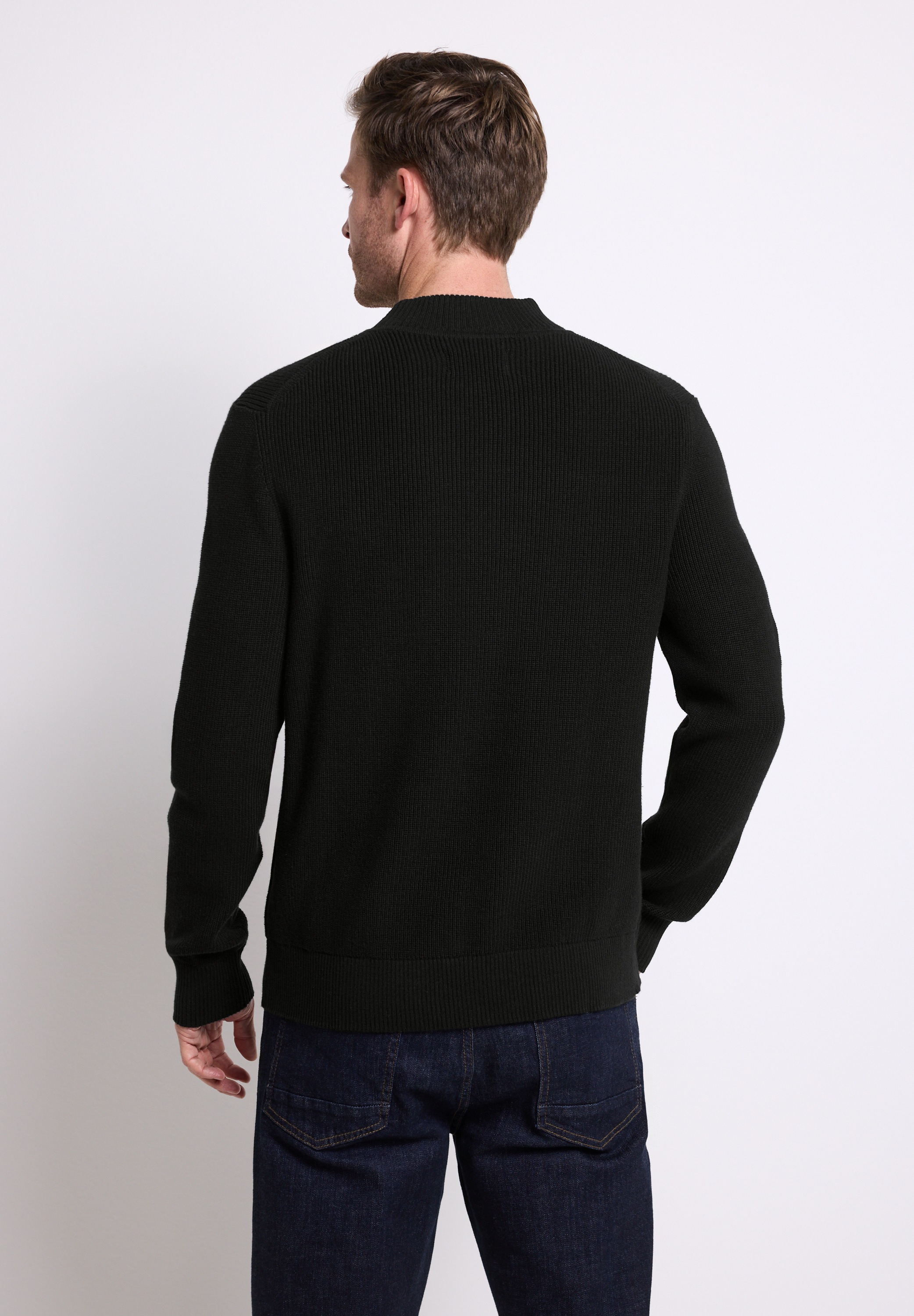 STREET ONE MEN Strickpullover aus reiner Baumwolle günstig online kaufen