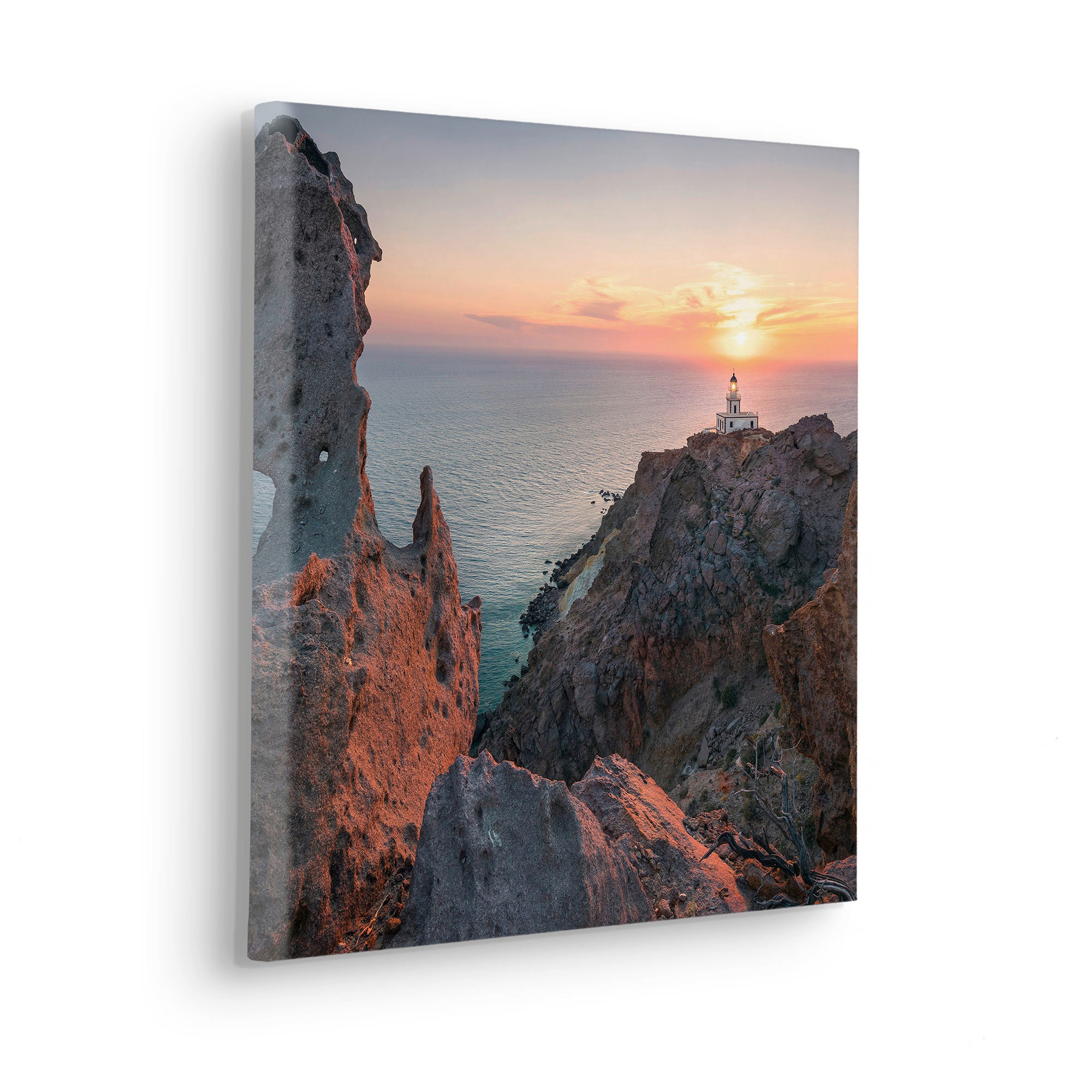 Komar Leinwandbild "Lighthouse - Größe 40 x 40 cm" Baum  Berge  Blumen & Gä günstig online kaufen