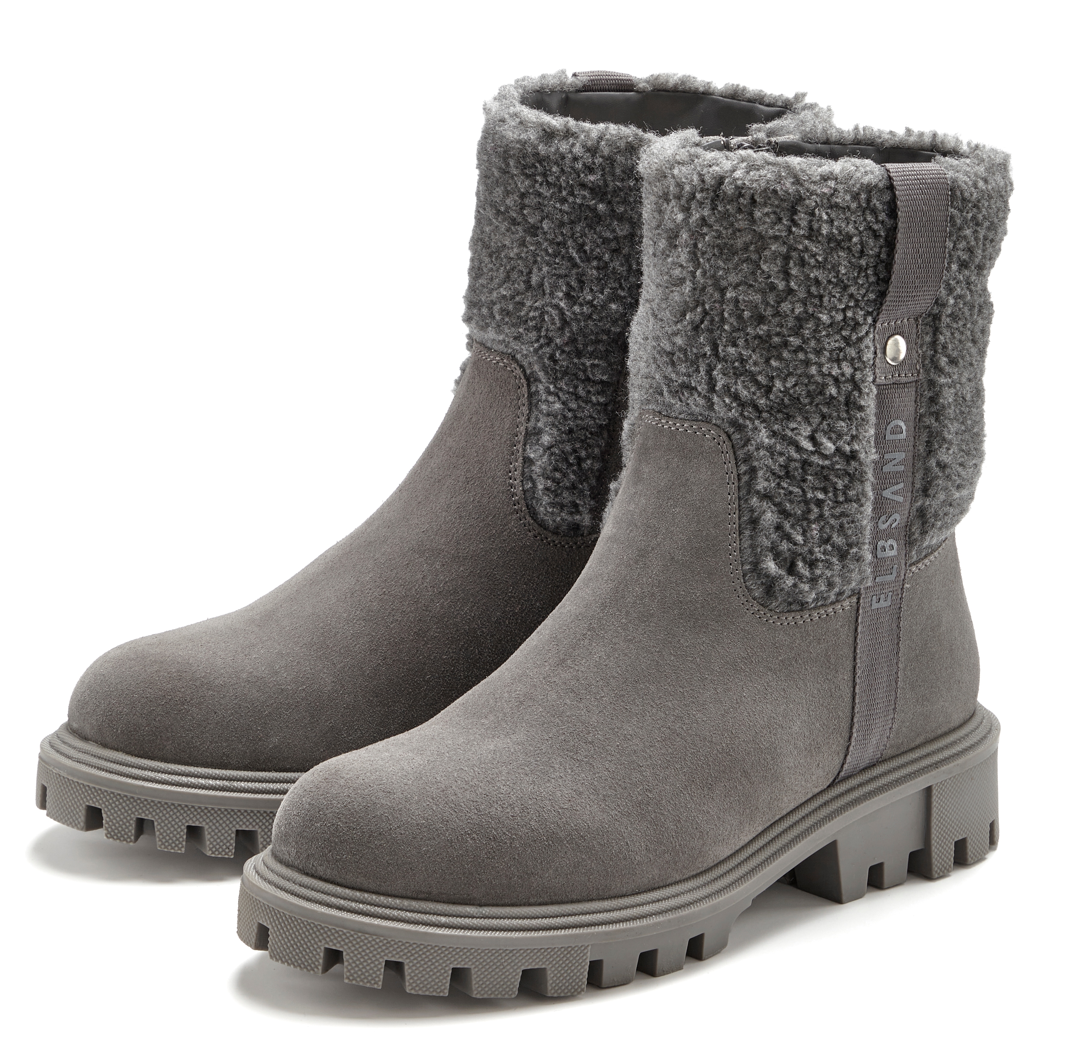 Elbsand Stiefelette "Boots, Winterboots, Lederstiefelette, Lederboots, Winterstiefel" NEU Stiefel aus Veloursleder mit Warmfutter und leichter Profilsohle