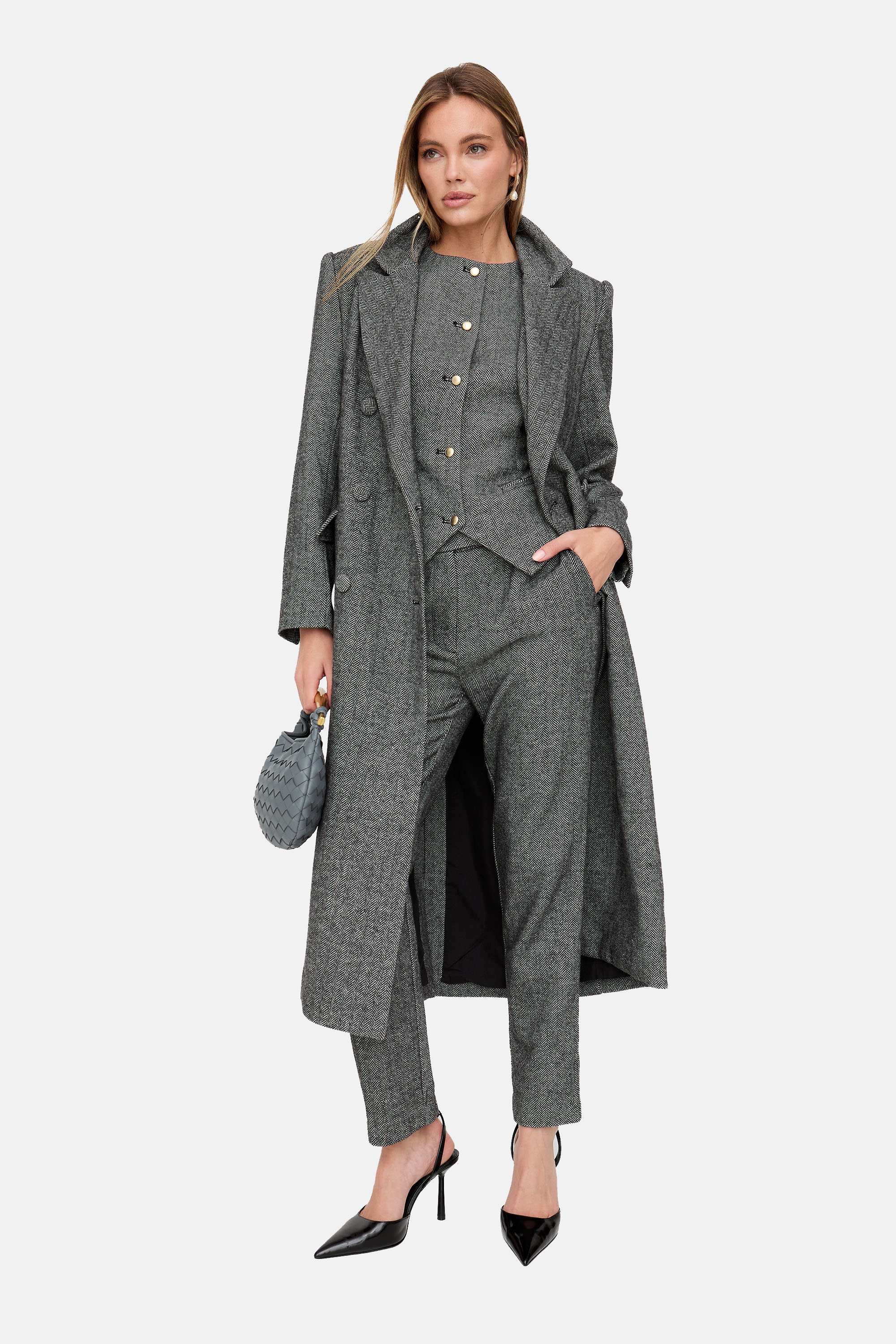 Lily and Lionel Anzugweste »Pandora Tailored Herringbone Print Waistcoat Damen«