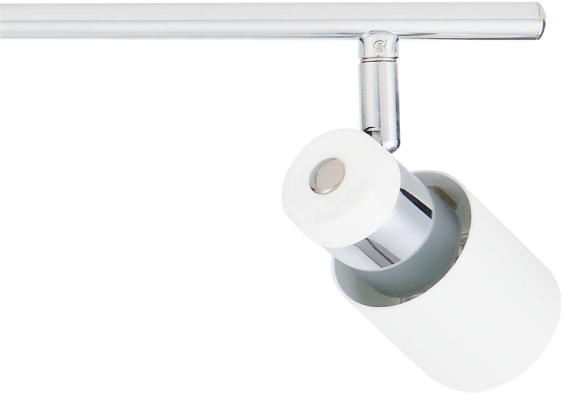 EGLO Deckenleuchte »Davida Deckenlampe, Deckenspot aus Metall, Wohnzimmerlampe, GU10« GU10 1 Stk. Spot - L58 x B7 cm - chrom, weiß - 3X4,6W inkl.