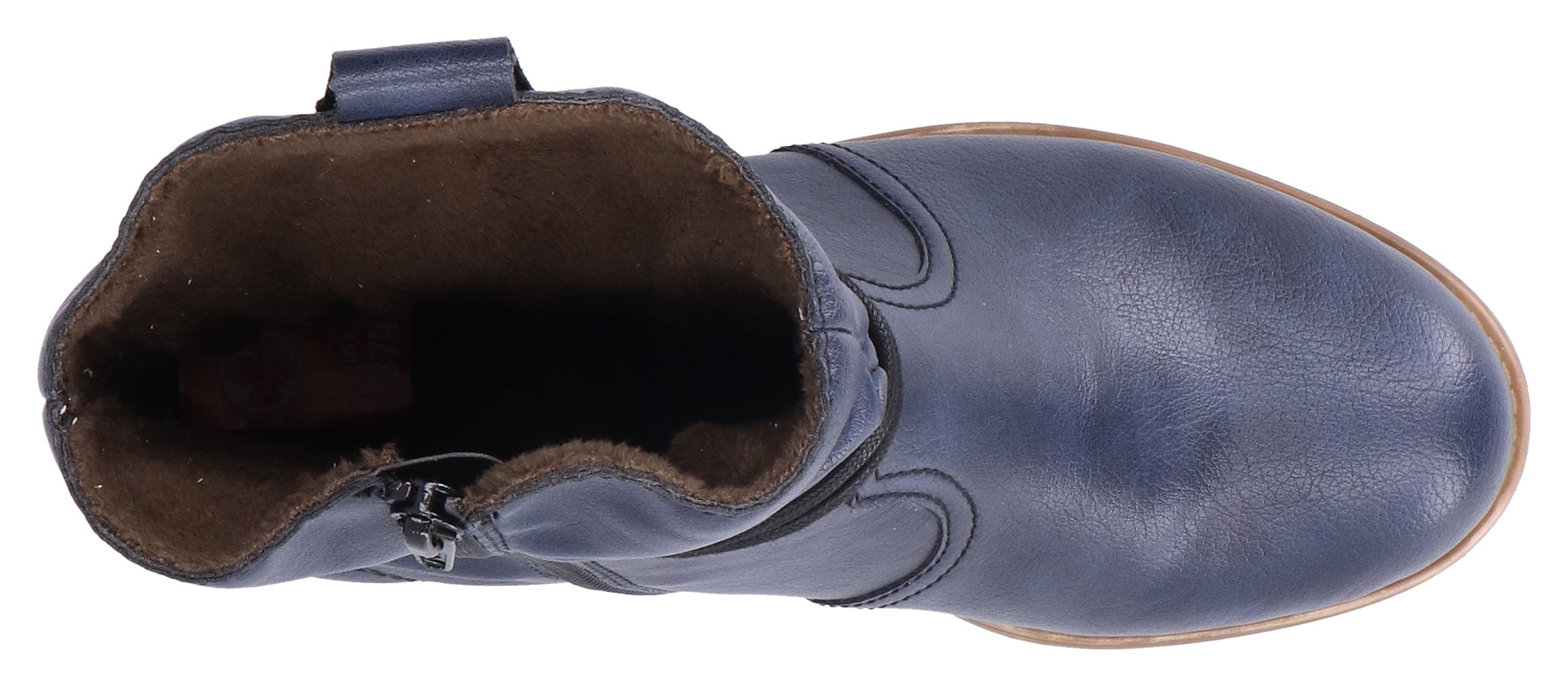 Rieker Winterstiefelette, Boots, Blockabsatz, slouchy Schaft, mit Innenreißverschluss