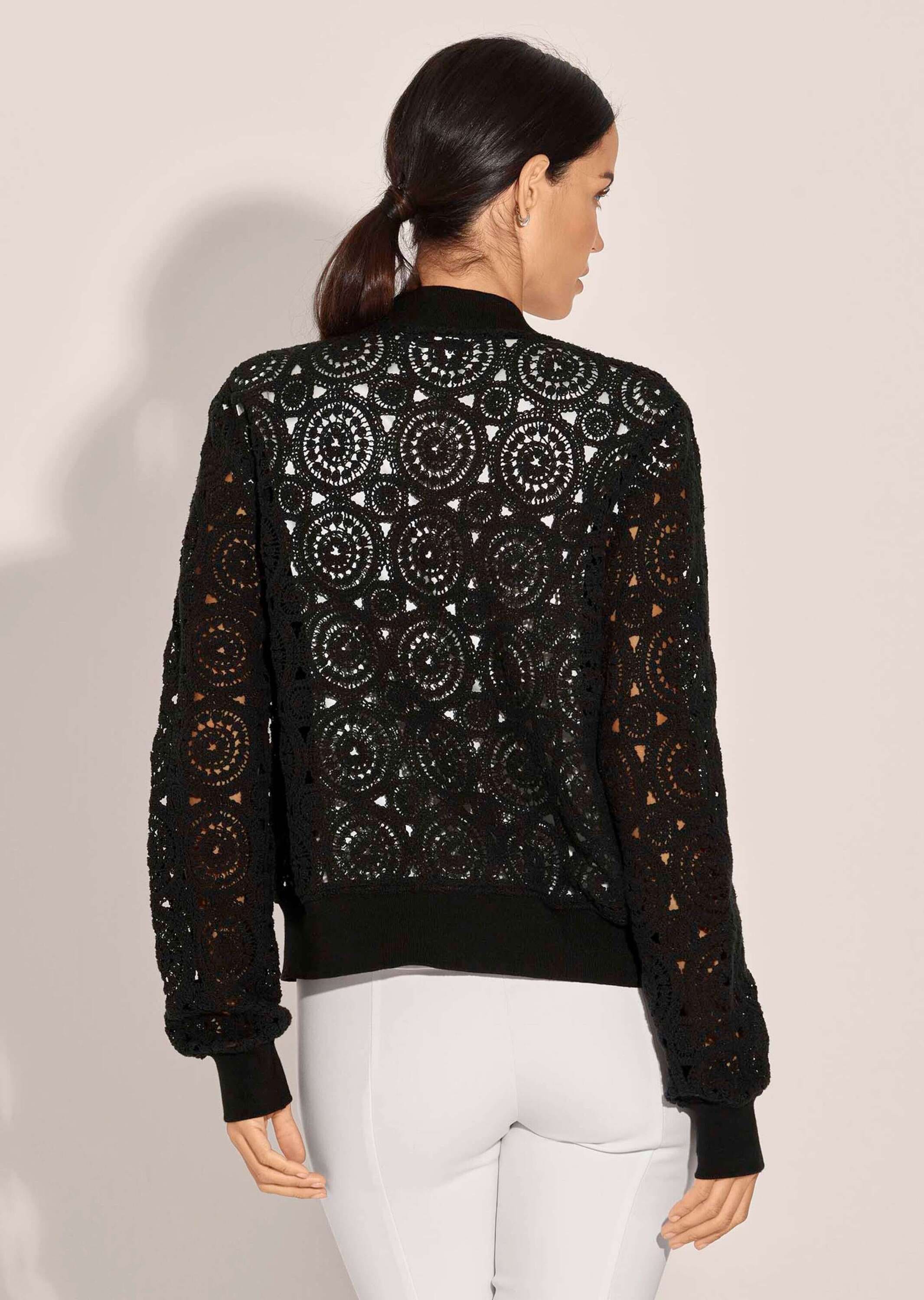 MADELEINE Blouson »Spitzenjacke Kurzer Blouson mit Spitze und Zipper«