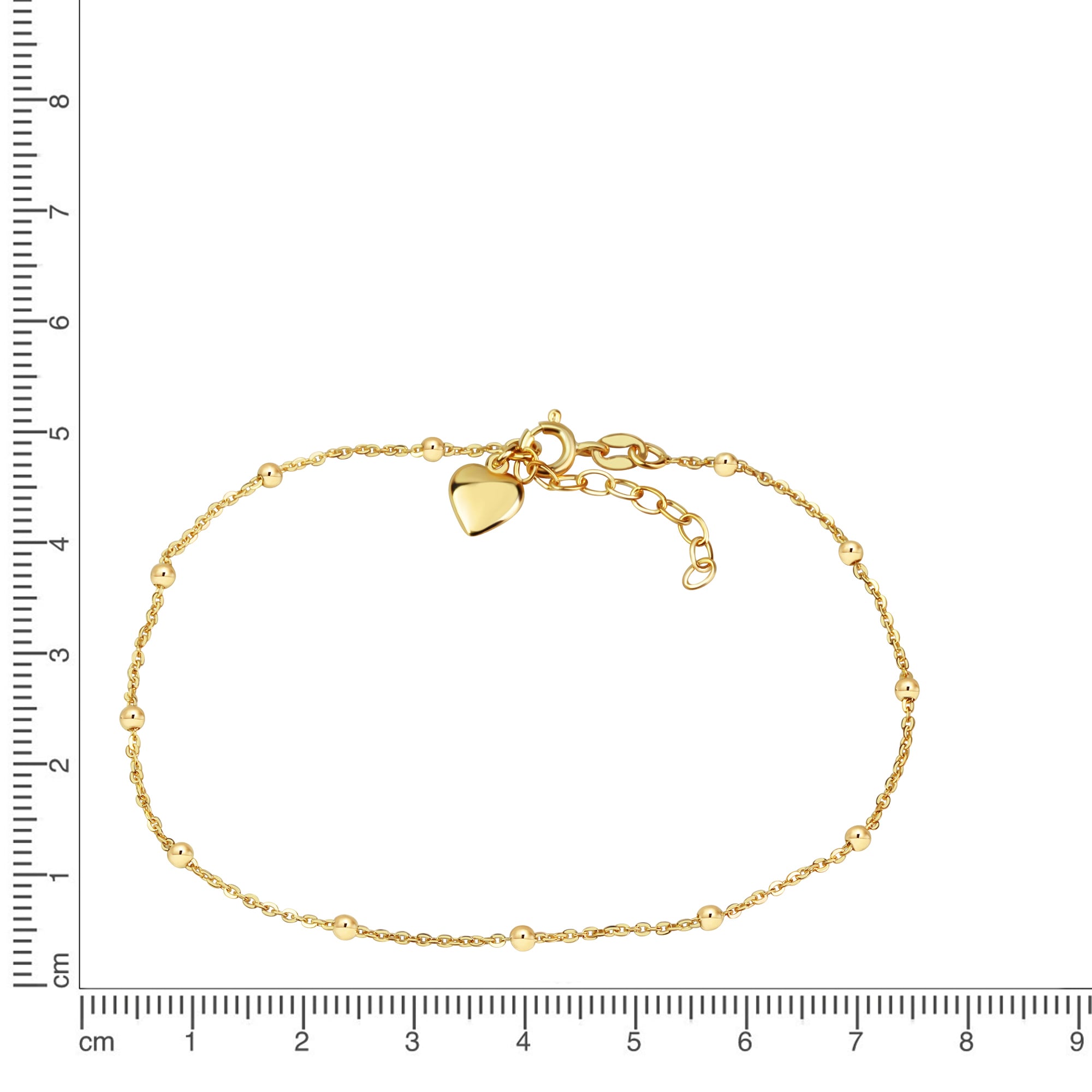 Vivance Fußkette »925/- Sterling Silber vergoldet Kugeln«