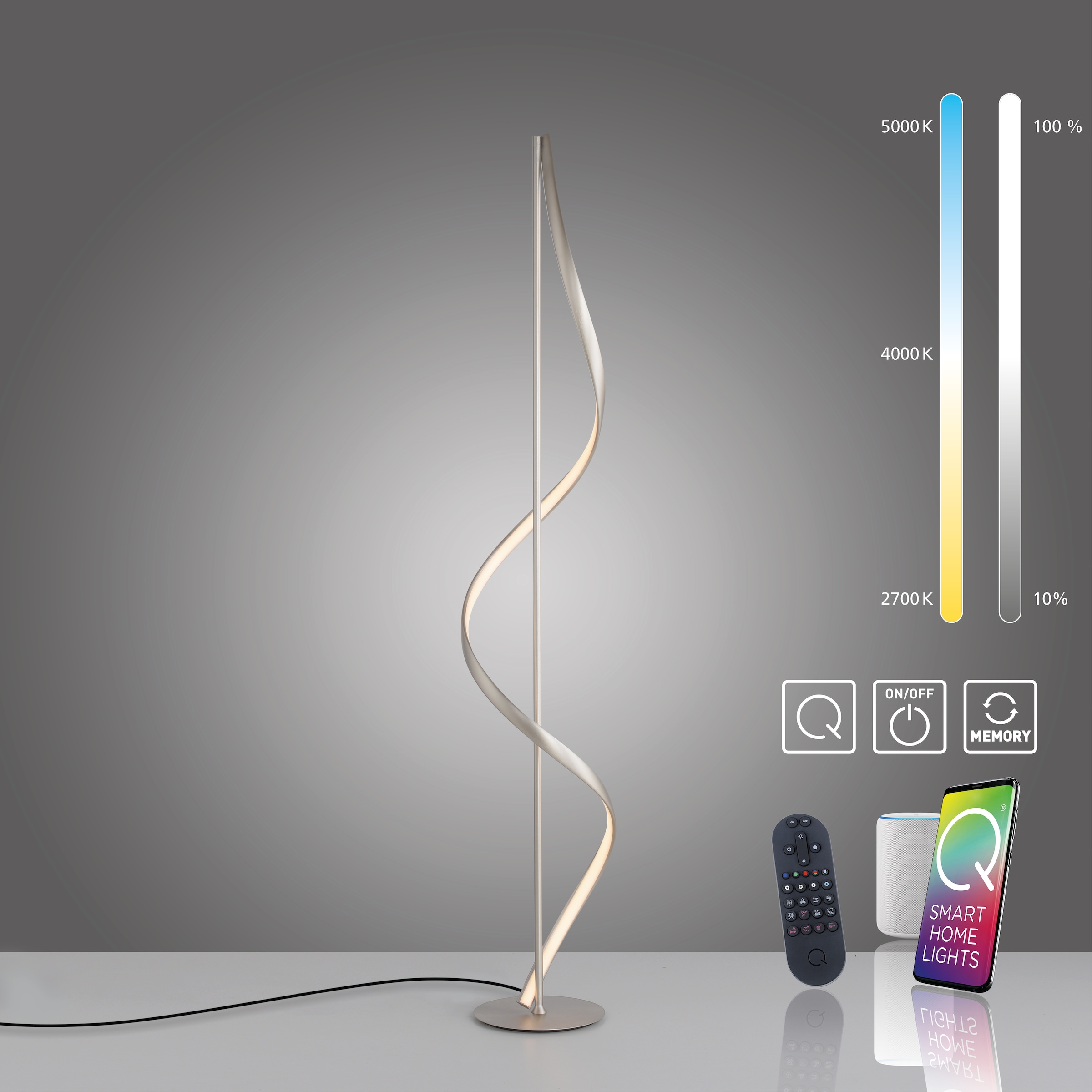 Neuhaus Q SMART HOME LIGHTS LED Stehlampe »Q-SWING« LED-Board 1 Stk. warmweiß - kaltweiß