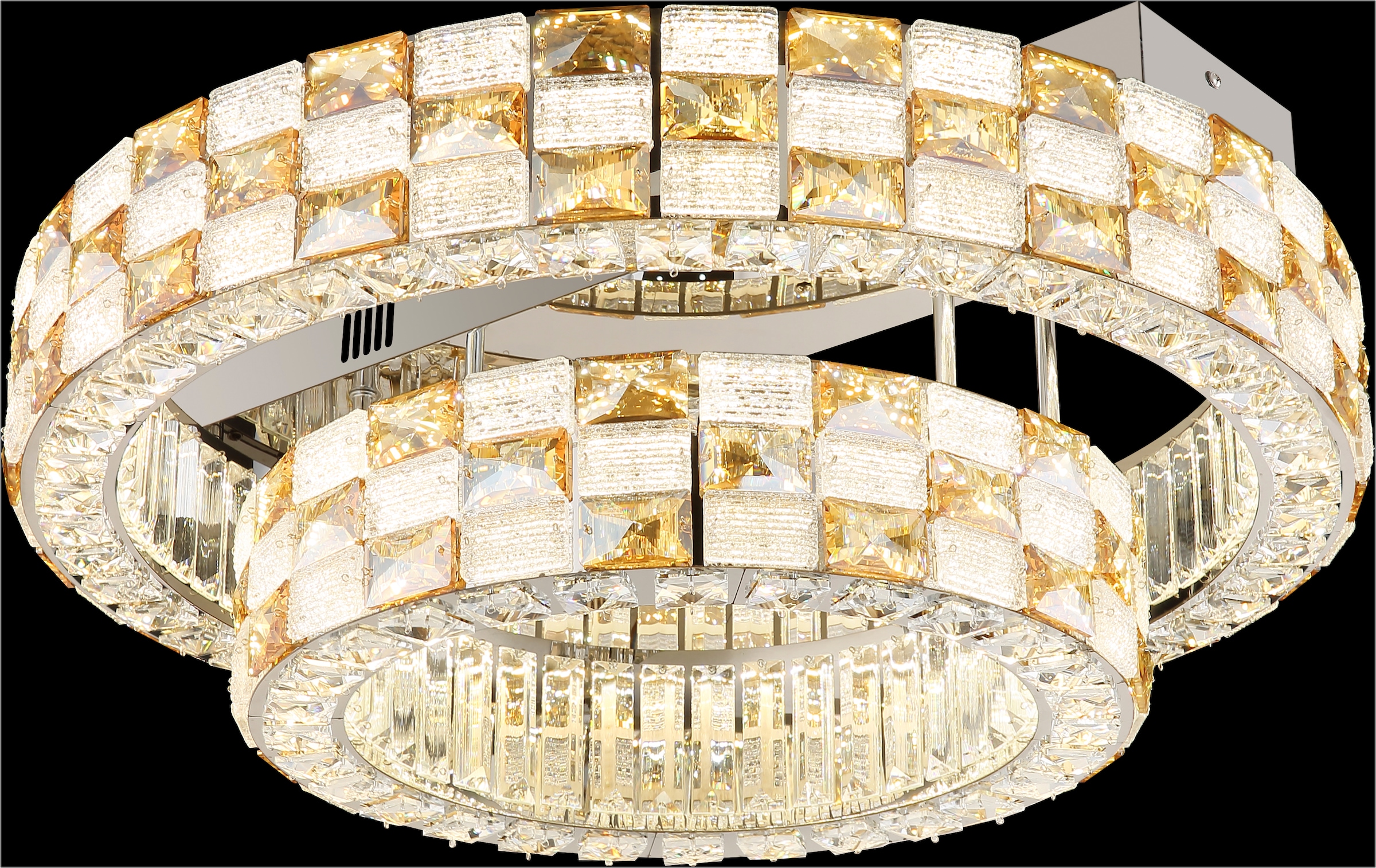 GLOBO LIGHTING Deckenleuchte »LIDIA« LED-Modul 1 Stk. Kristall-Deckenleuchte, dimmbar, smart, elegant & edel