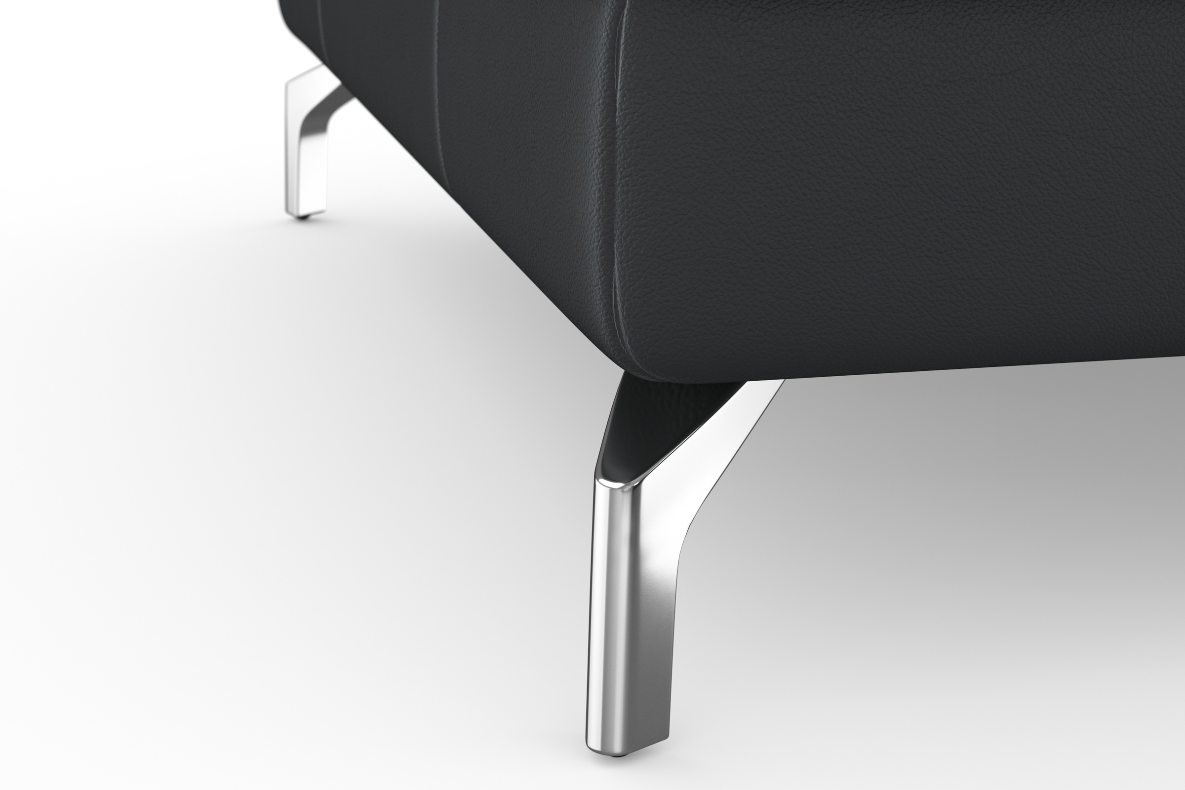 sit&more Ecksofa »Bendigo L-Form«, inklusive Sitztiefenverstellung, Bodenfreiheit 12 cm, in 2 Fußfarben