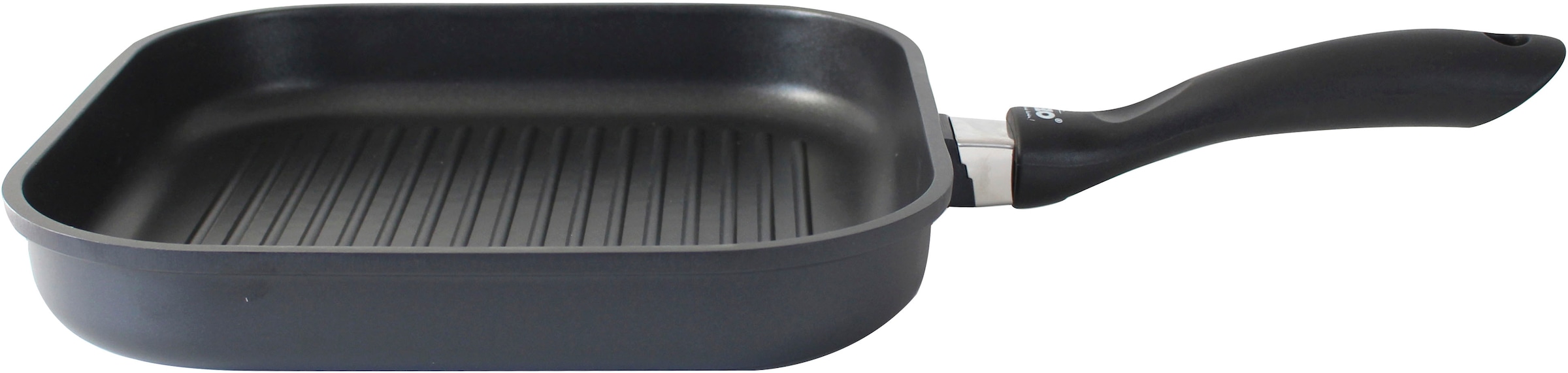Elo Grillpfanne »Alucast«, Aluminiumguss, (1 tlg.), 28x28 cm, ELODUR® Select Versiegelung, Induktion, inkl. Servierzange