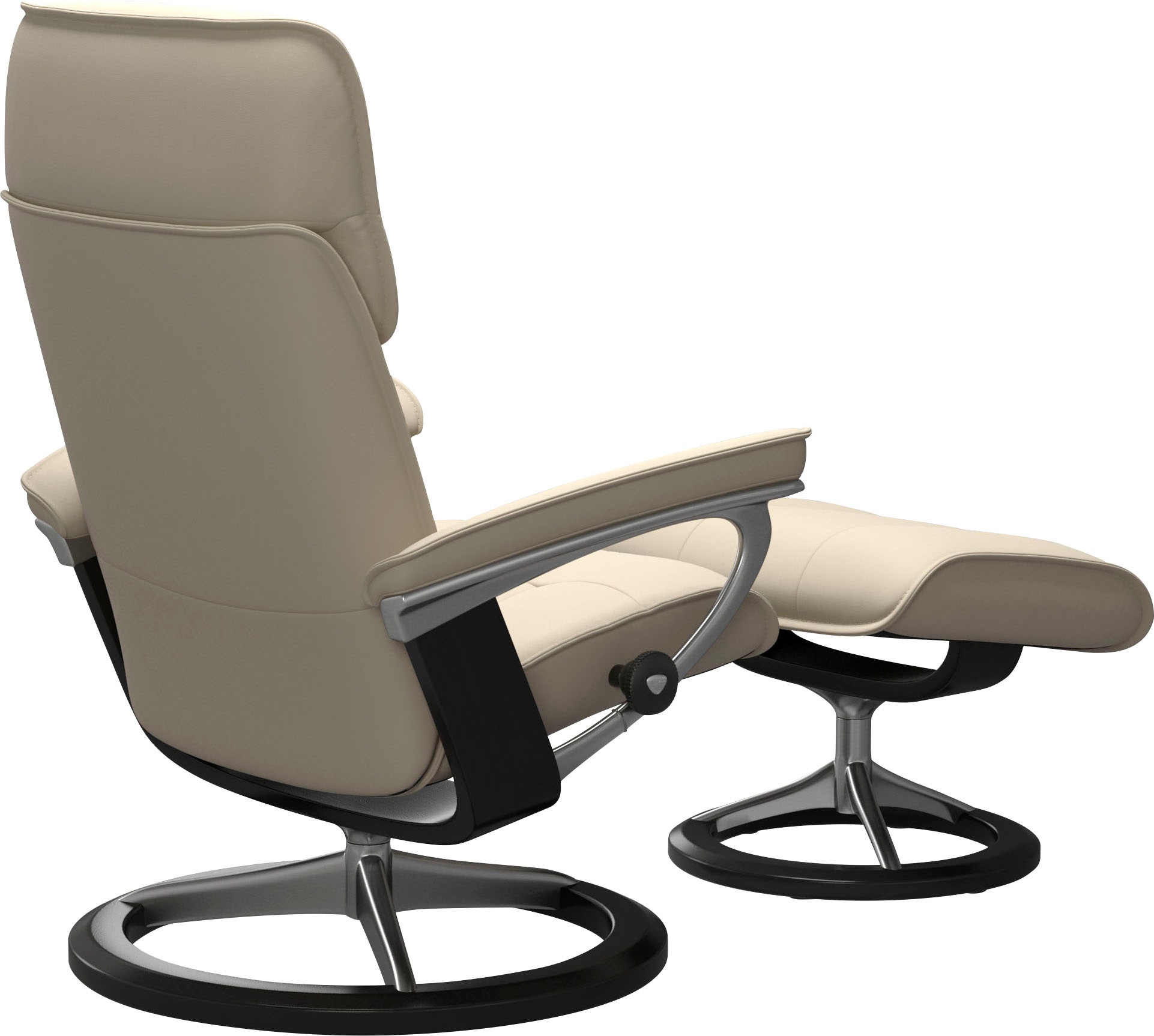 Stressless® Relaxsessel »Admiral«, (Set, Relaxsessel inkl. Hocker), mit Signature Base, Größe M & L, Gestell Schwarz
