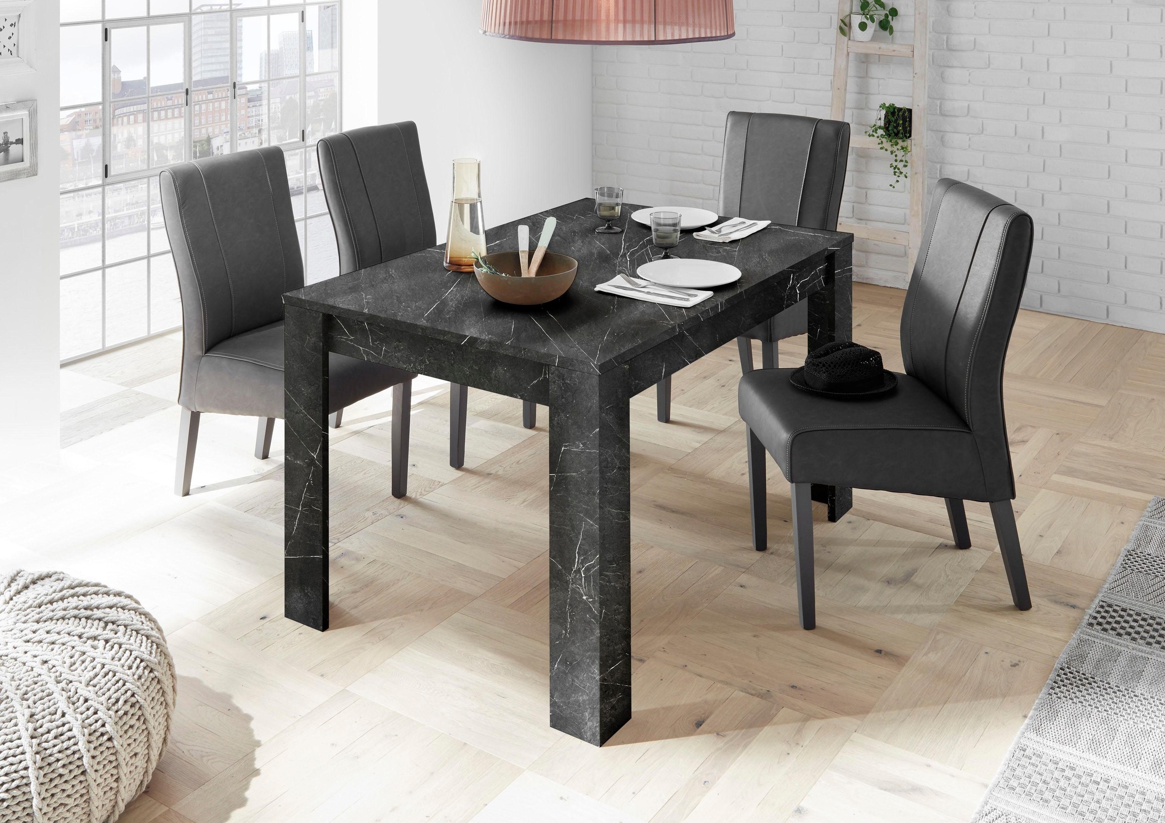 Thumbnail - Home affaire Esstisch "Carrara", Breite 137-185 cm, inkl. Ansteckplatte