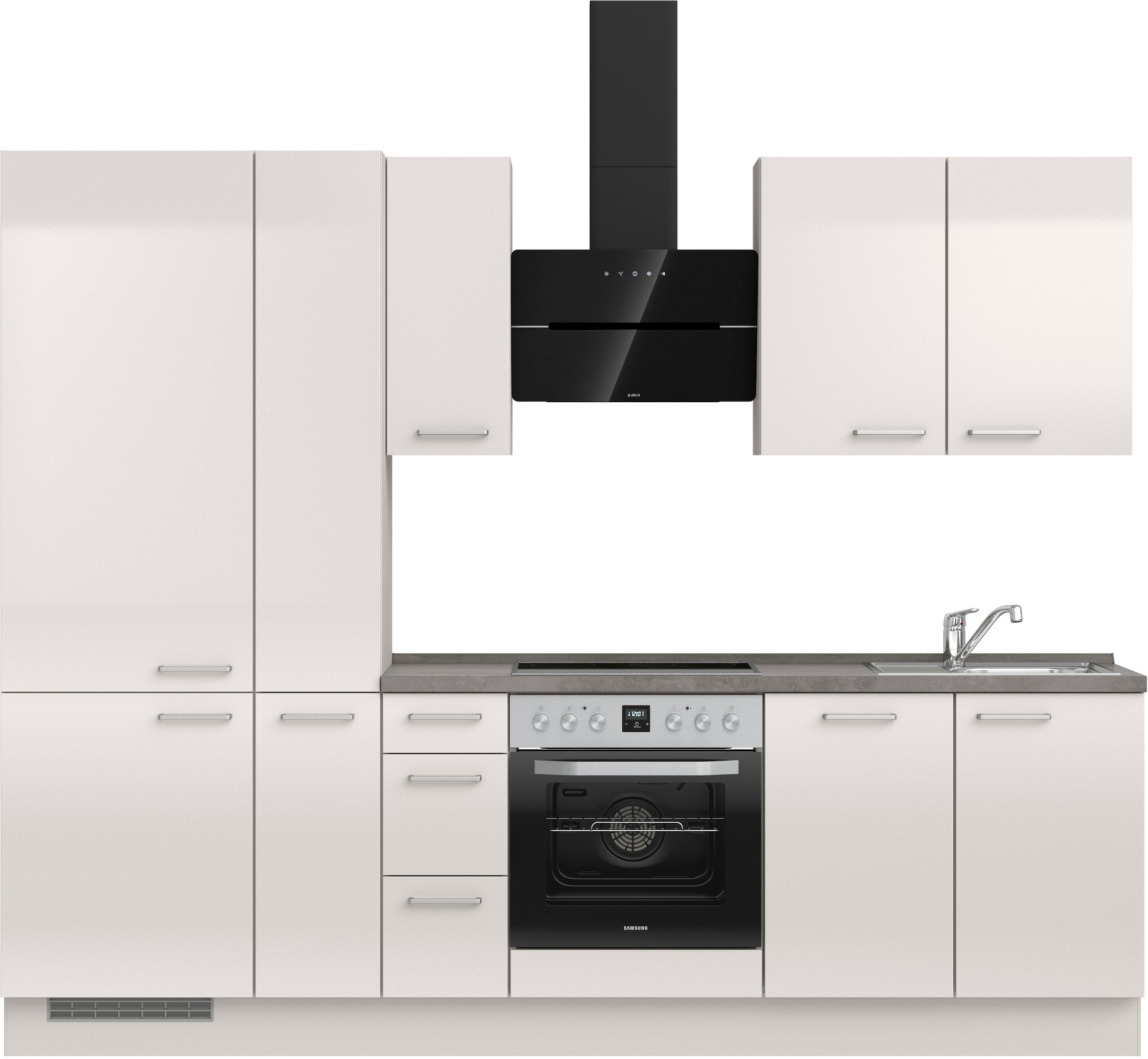 nobilia Küchenzeile ""Flash II", NEU: individuell anpassbar mit gratis Profi-Beratung" vormontiert, Breite 270 cm, Ausrichtung wählbar, wahlw. mit E-Geräten