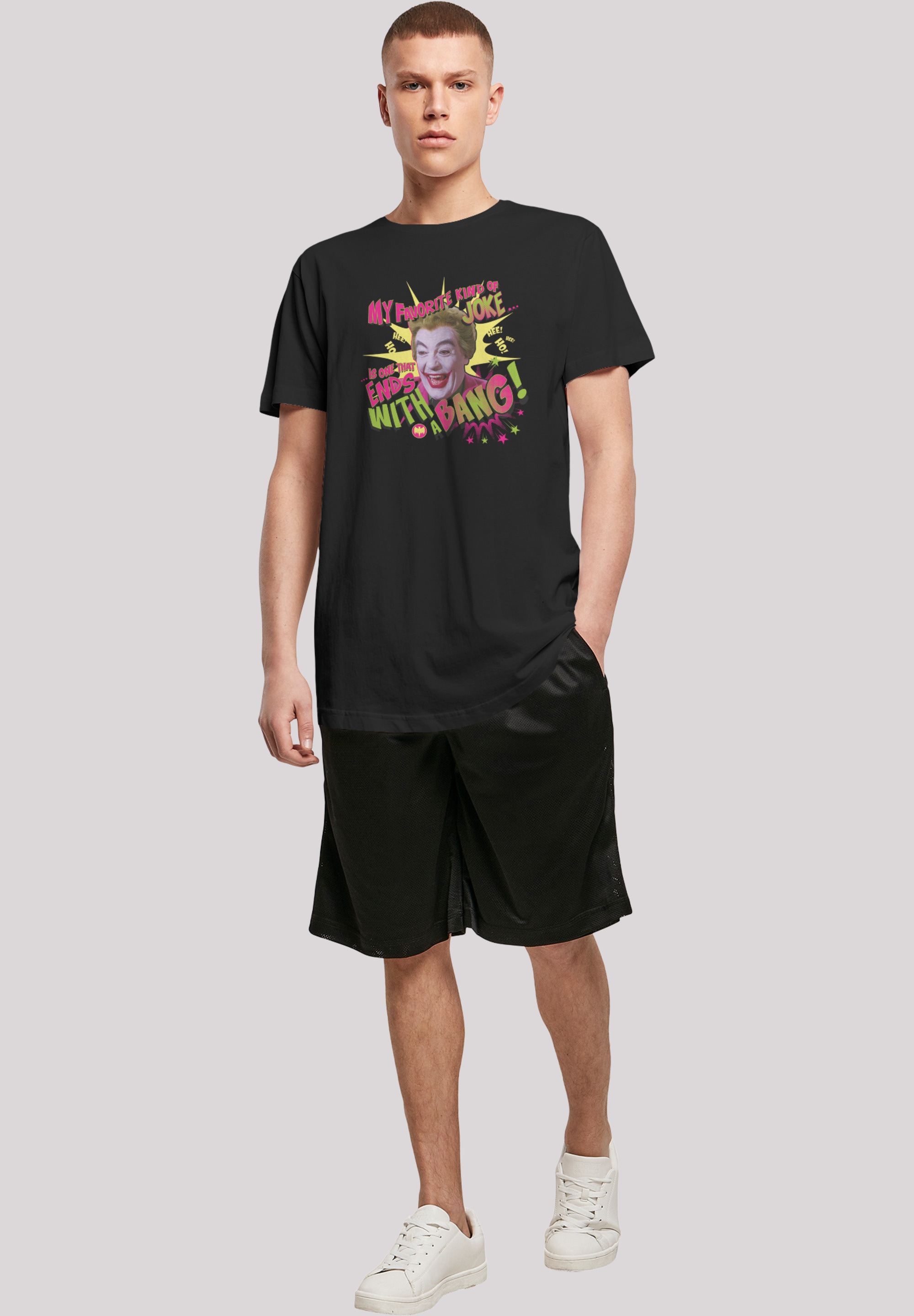 F4NT4STIC T-Shirt »Long Cut T-Shirt 'Batman TV Series Joker Bang'«, Print