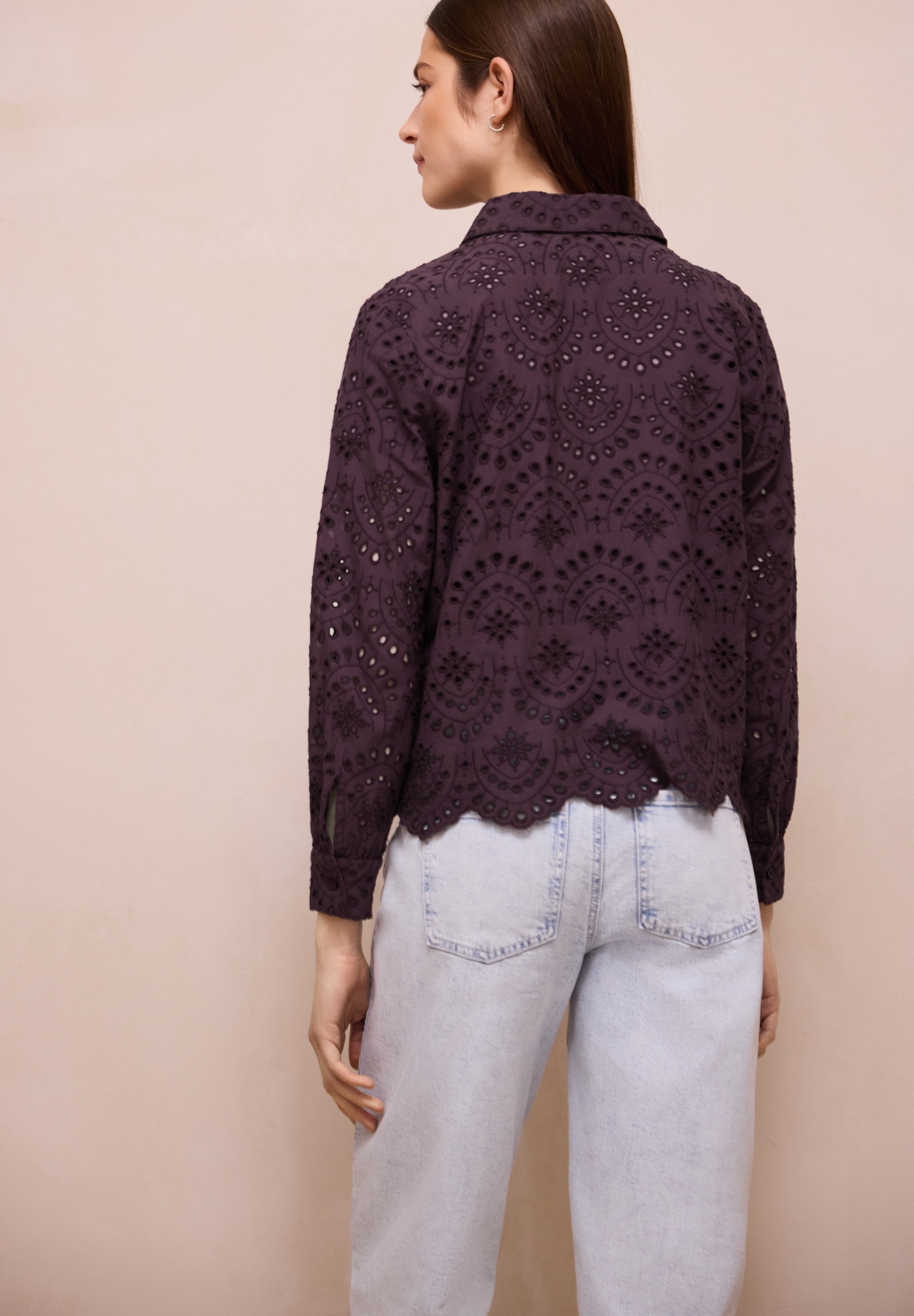 STREET ONE STUDIO Langarmbluse aus reiner Baumwolle