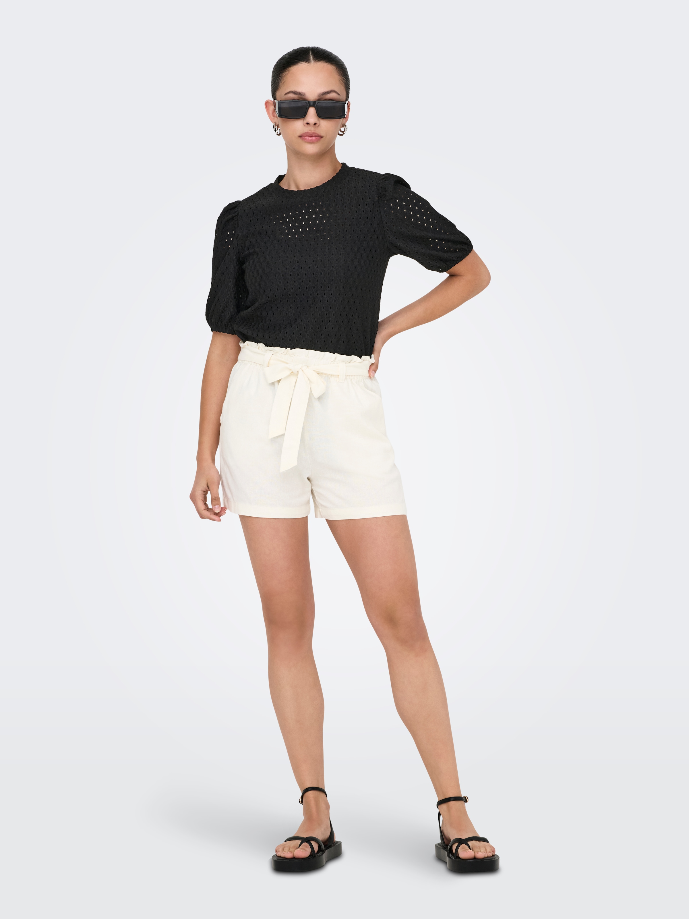 ONLY Kurzarmshirt »ONLELISA S/S O-NECK TOP BOX JRS«