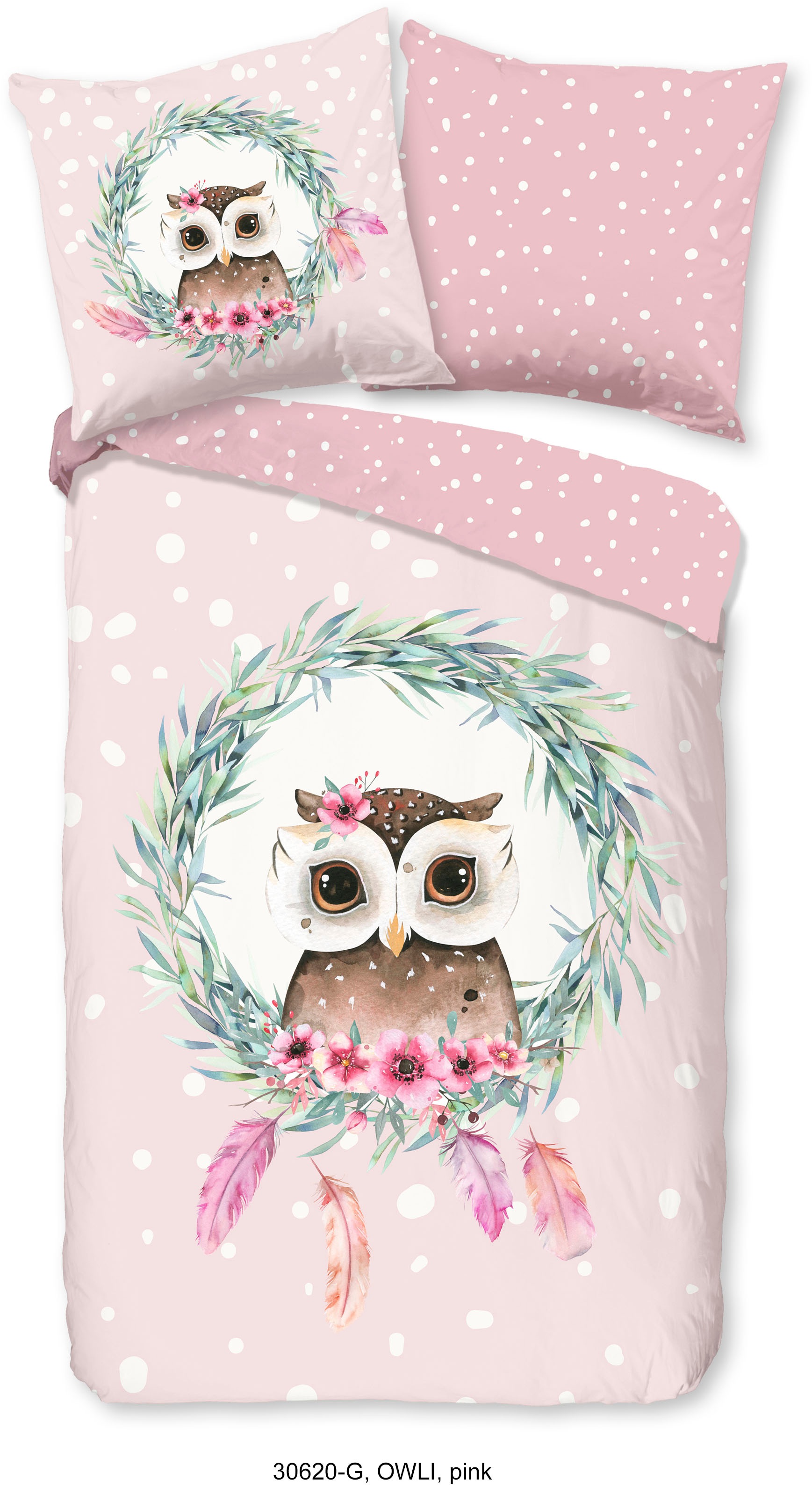 good morning Kinderbettwäsche "Owli" 2 Stk. tlg. Baumwolle, 135x200, Reißve günstig online kaufen