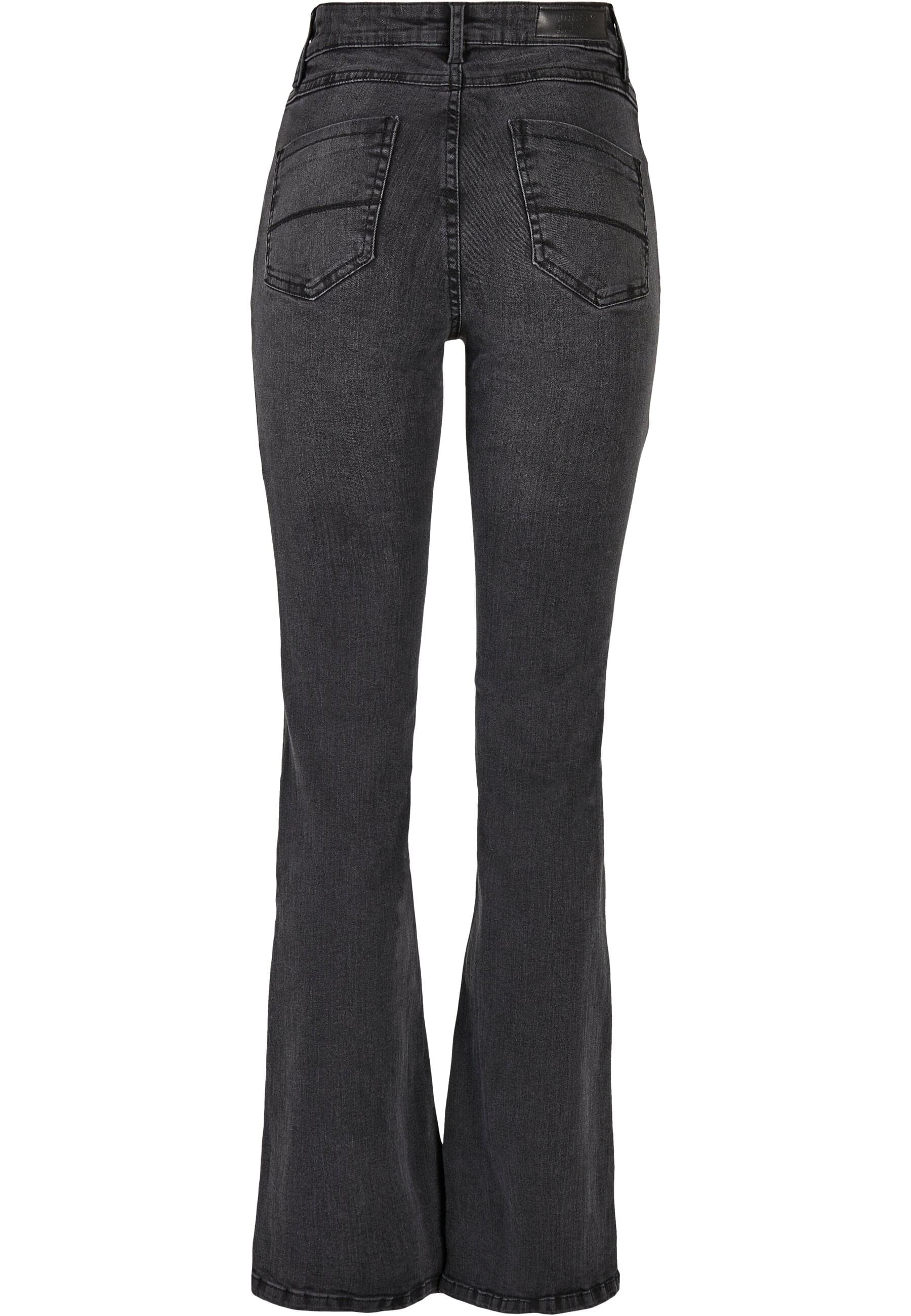 URBAN CLASSICS Bequeme Jeans »Urban Classics Damen Ladies High Waist Flared Denim Pants«, (1 tlg.)