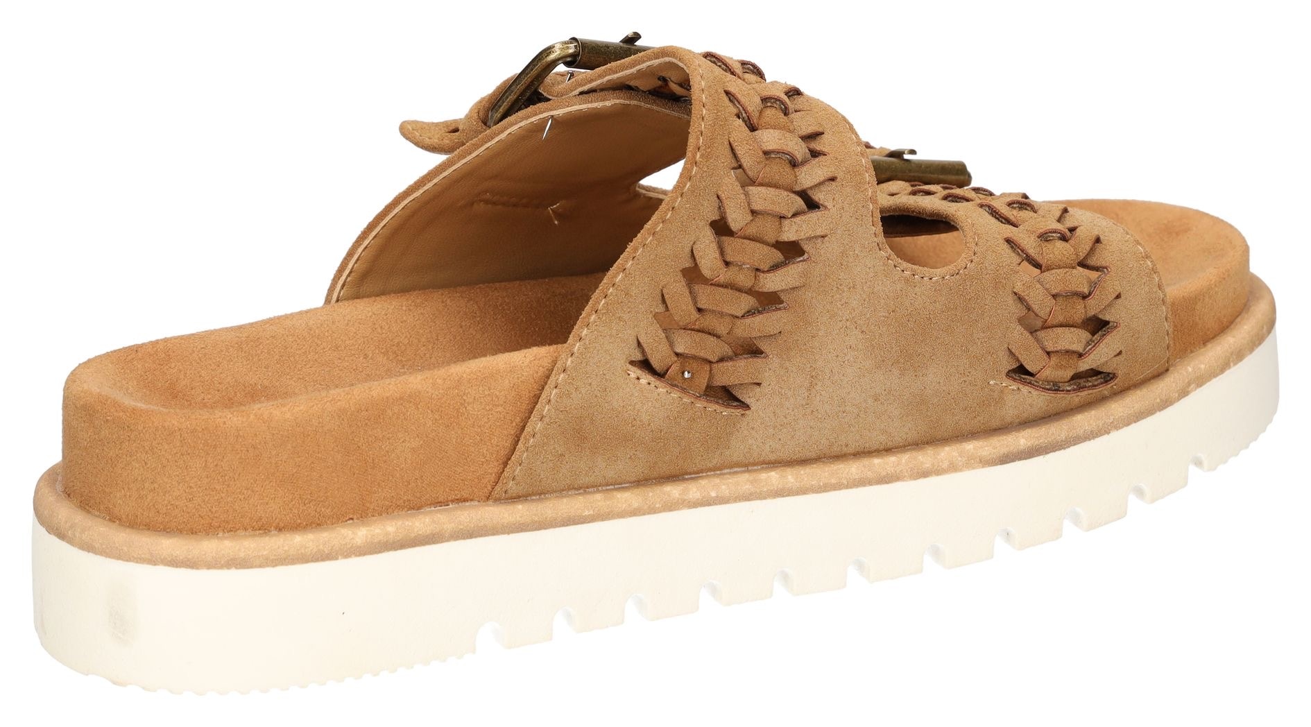 Mustang Shoes Pantolette, Sandale, Plateausandale, Pool Slides mit komfortablem Tieffußbett
