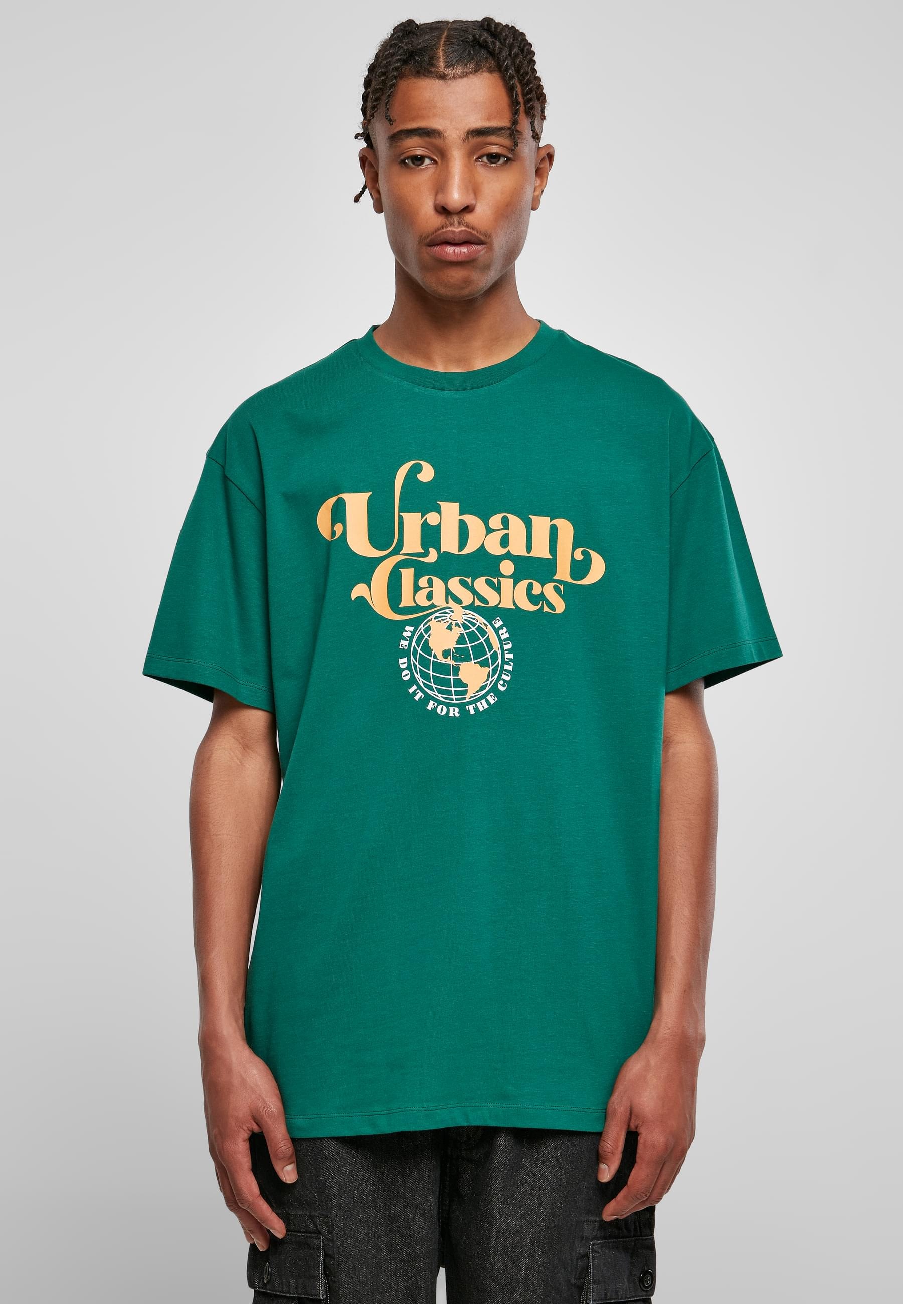 URBAN CLASSICS T-Shirt »Urban Classics Herren Organic Globe Logo Tee«, (1 tlg.)