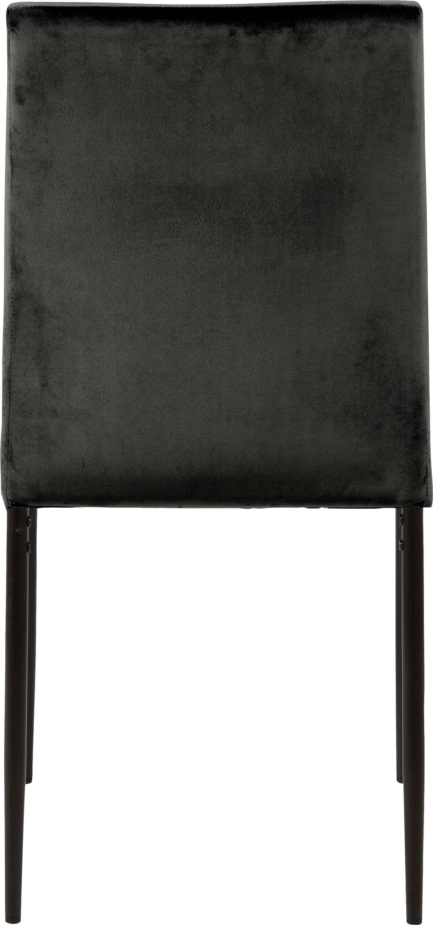 INOSIGN Esszimmerstuhl »Doris«, (Set), 2 St., Polyester, mit lebendigem  Stoff, schlanke, schwarze Metallbeine bestellen | BAUR