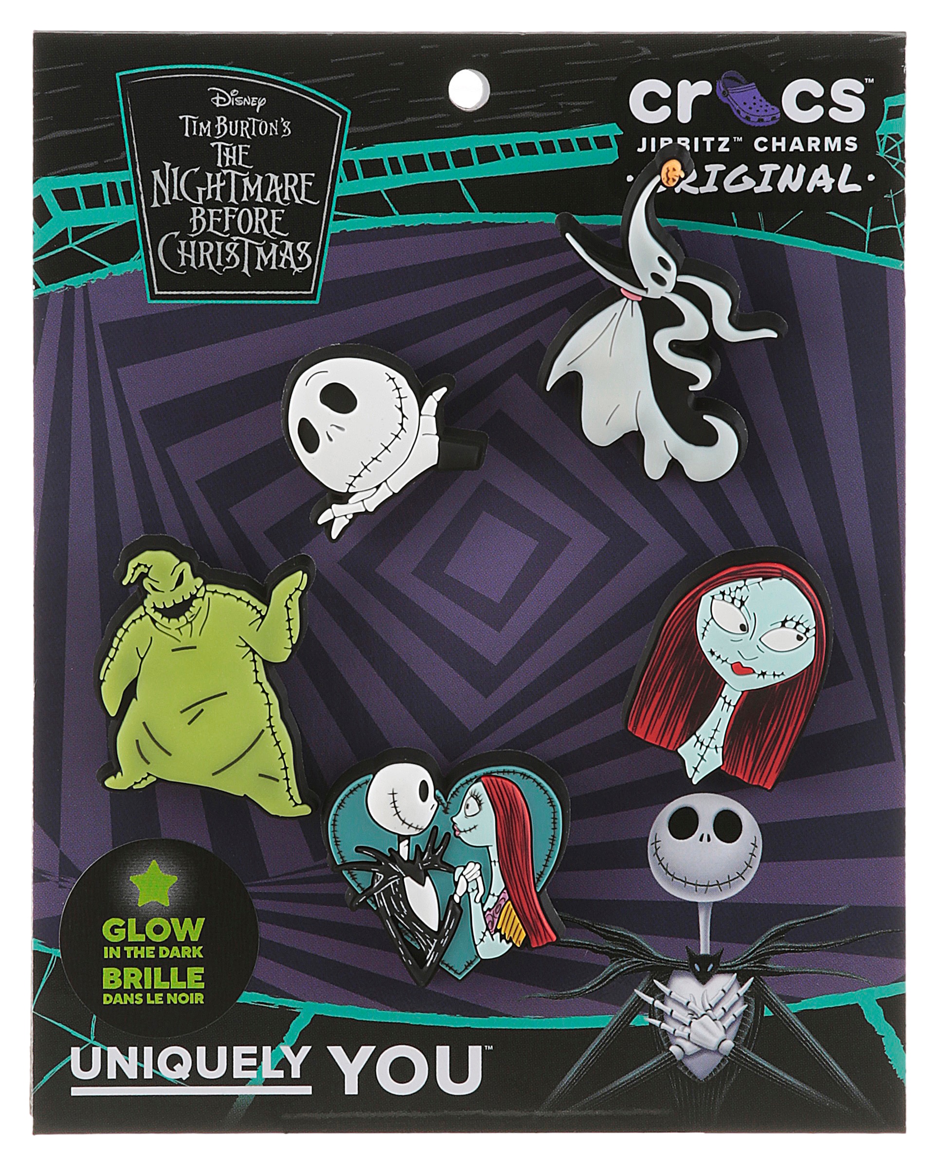 Crocs Schuhanstecker »Jibbitz™ Nightmare Before Xmas«, (Set, 5 tlg., Kein Spielzeug. Nicht für Kinder unter 3 Jahren geeignet), Weihnachts Motiv zum Anstecken