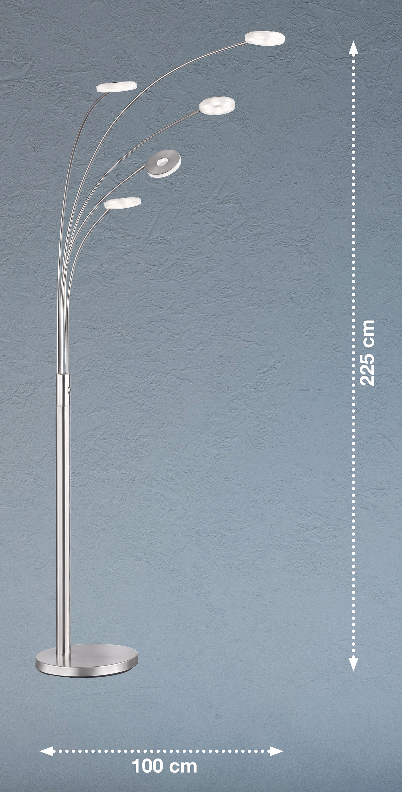 FISCHER & HONSEL LED Bogenlampe »Dent«, 5 flammig, Leuchtmittel LED-Modul | LED fest integriert