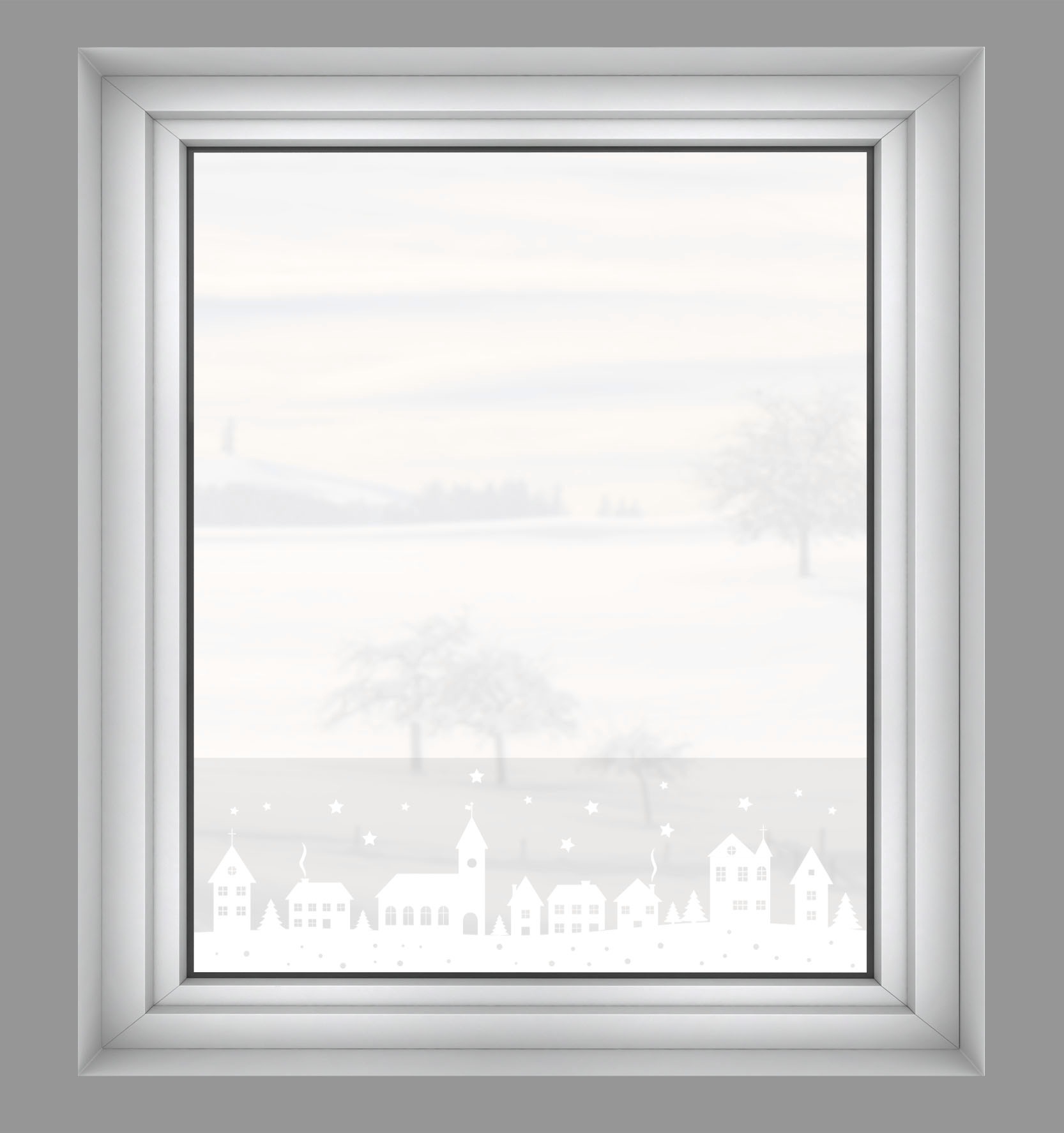 GARDINIA Fensterfolie "Statische Deko-Folie X-Mas Stadt halbtransparent 20 günstig online kaufen