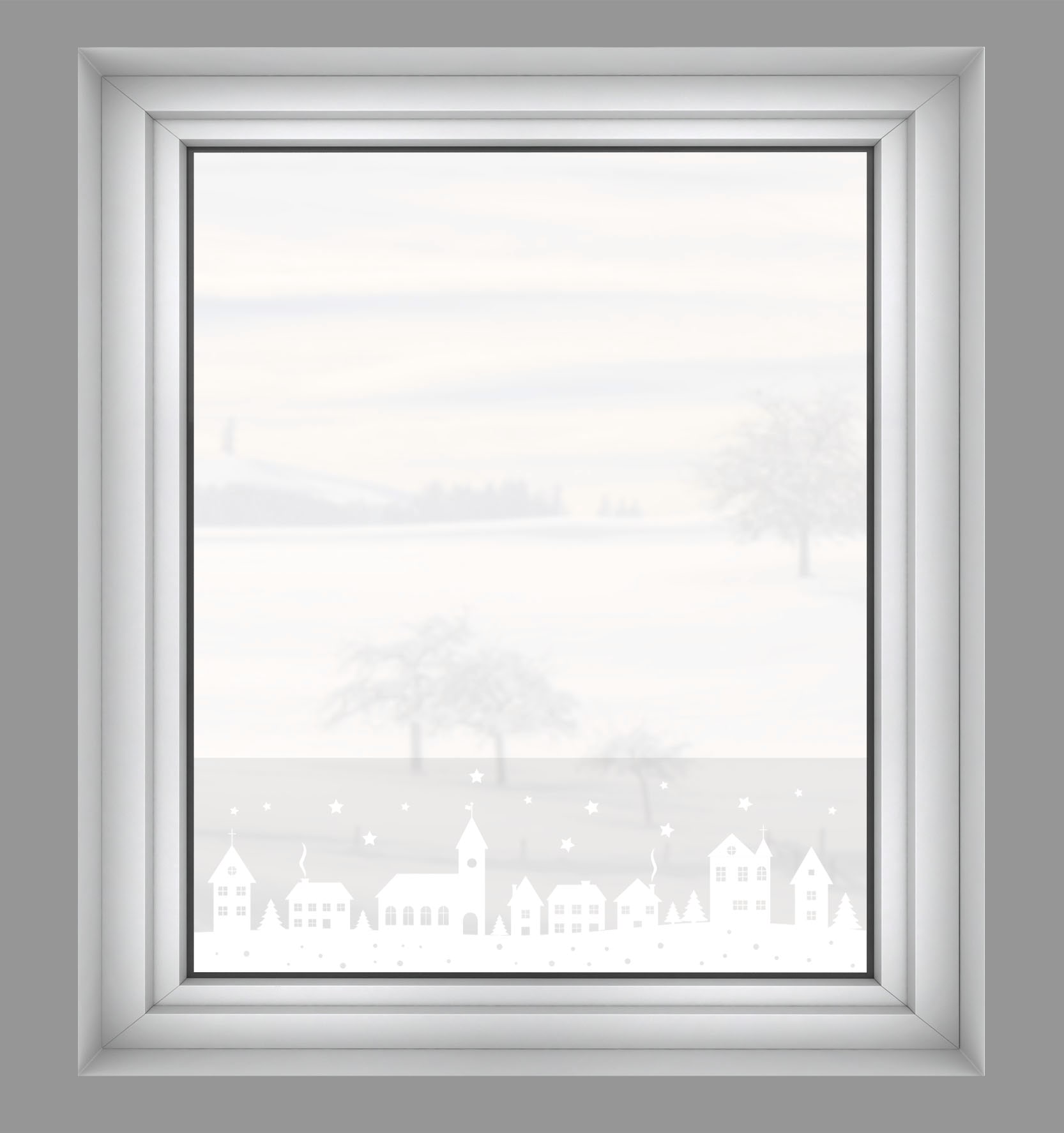 GARDINIA Fensterfolie "Statische Deko-Folie X-Mas Stadt halbtransparent 20 günstig online kaufen