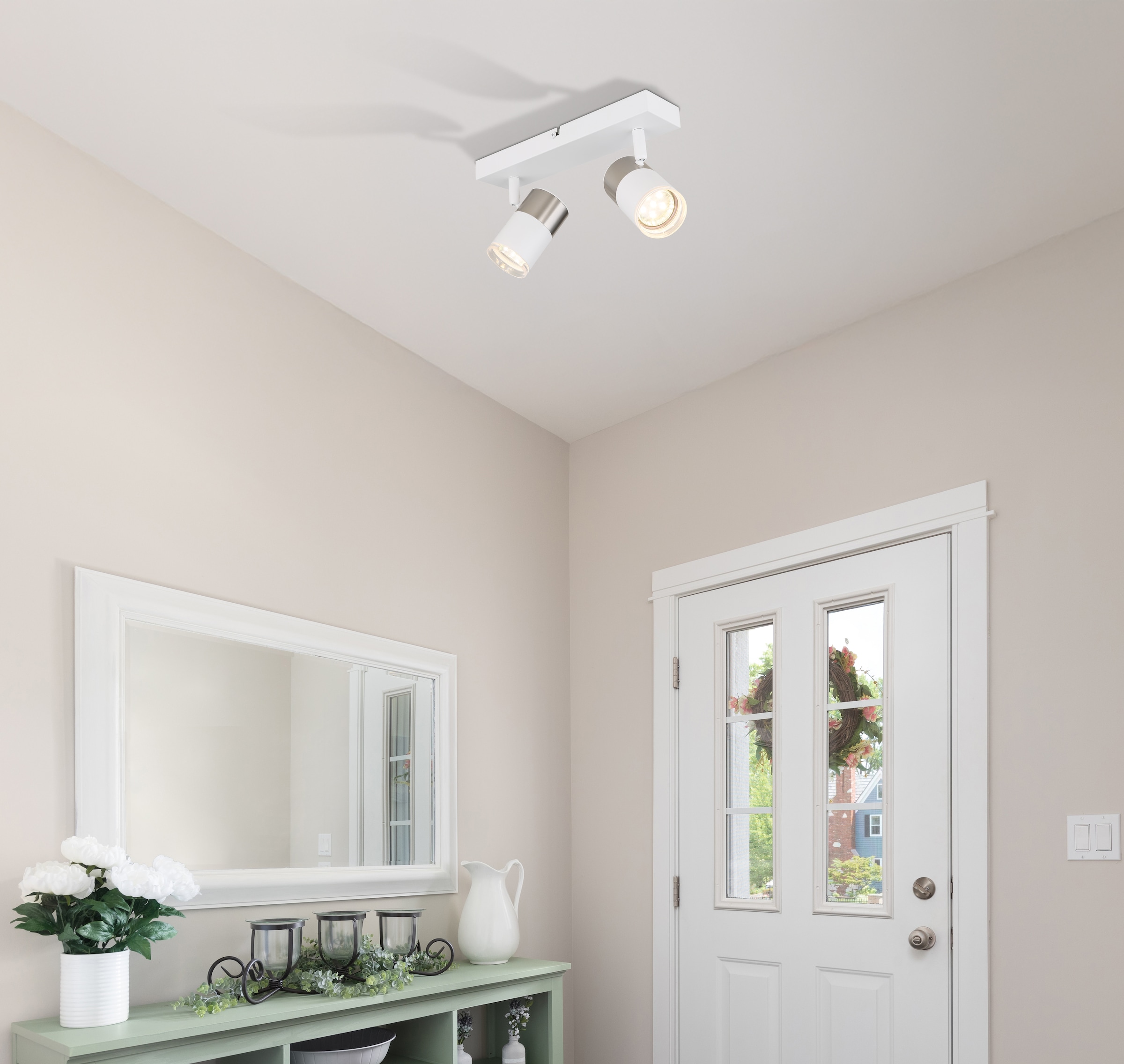 GLOBO LIGHTING Deckenstrahler »BRISBON«, Leuchtmittel GU10 | ohne Leuchtmittel, Deckenspot/weiß/ LxBxH: 260x60x120mm/Flur